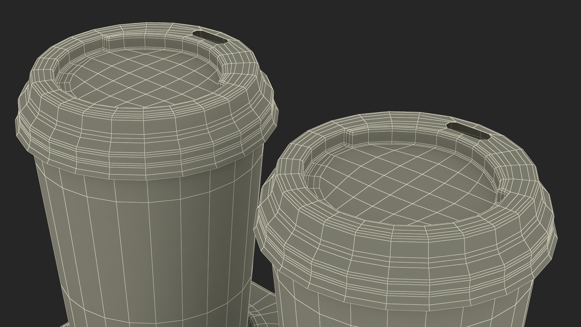 3D model Cardboard Carrier with 2 Coffee Cup