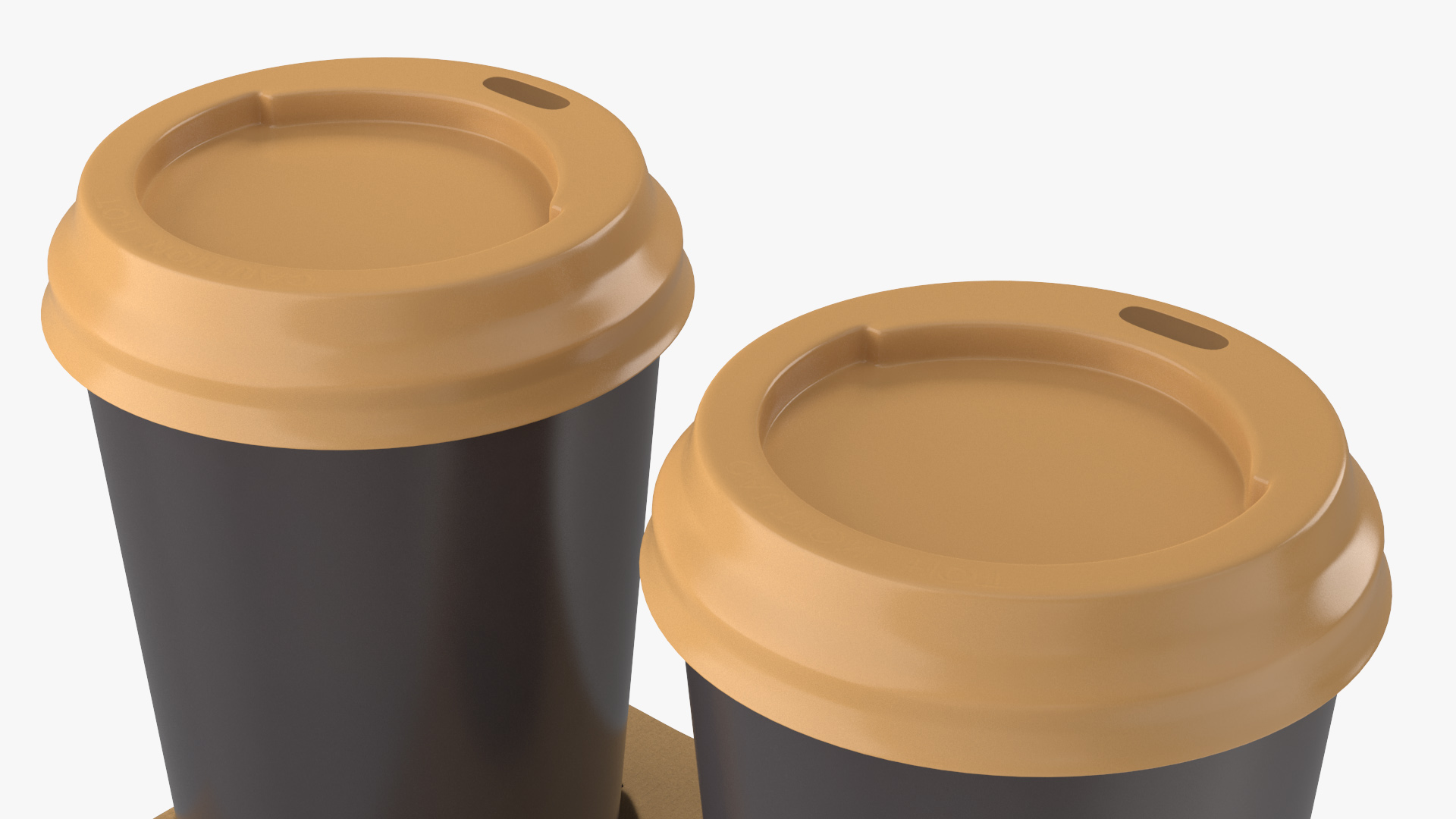 3D model Cardboard Carrier with 2 Coffee Cup