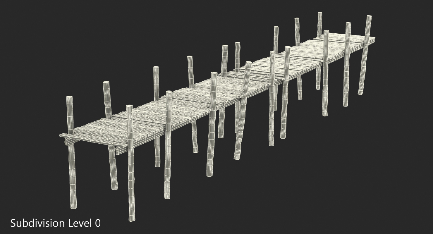 3D model Old Wooden Pier