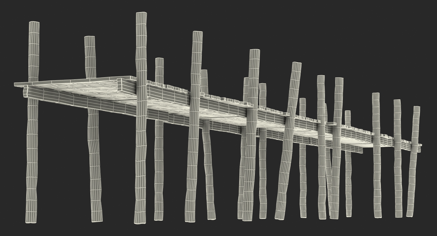 3D model Old Wooden Pier