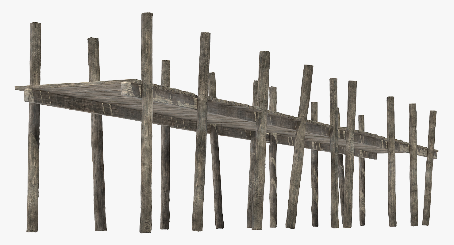 3D model Old Wooden Pier