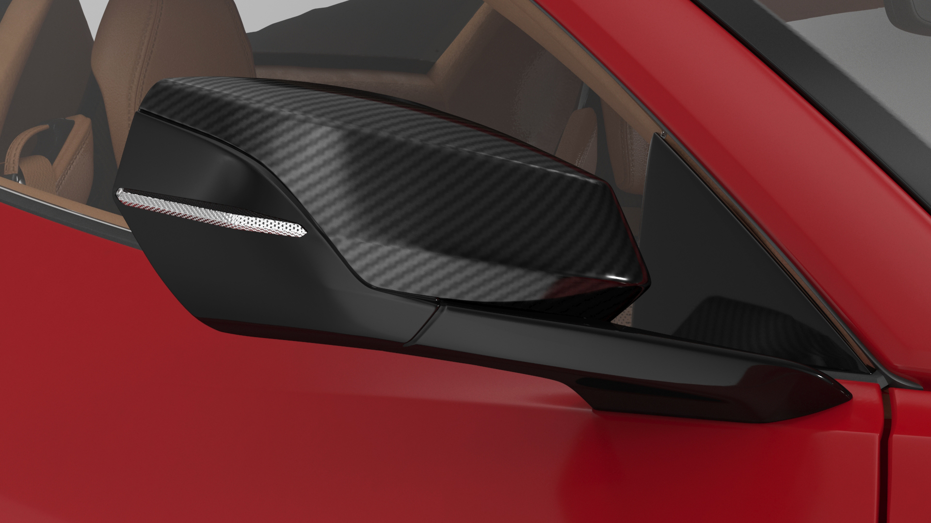 3D 2023 Chevrolet Corvette Z06 Red Rigged model