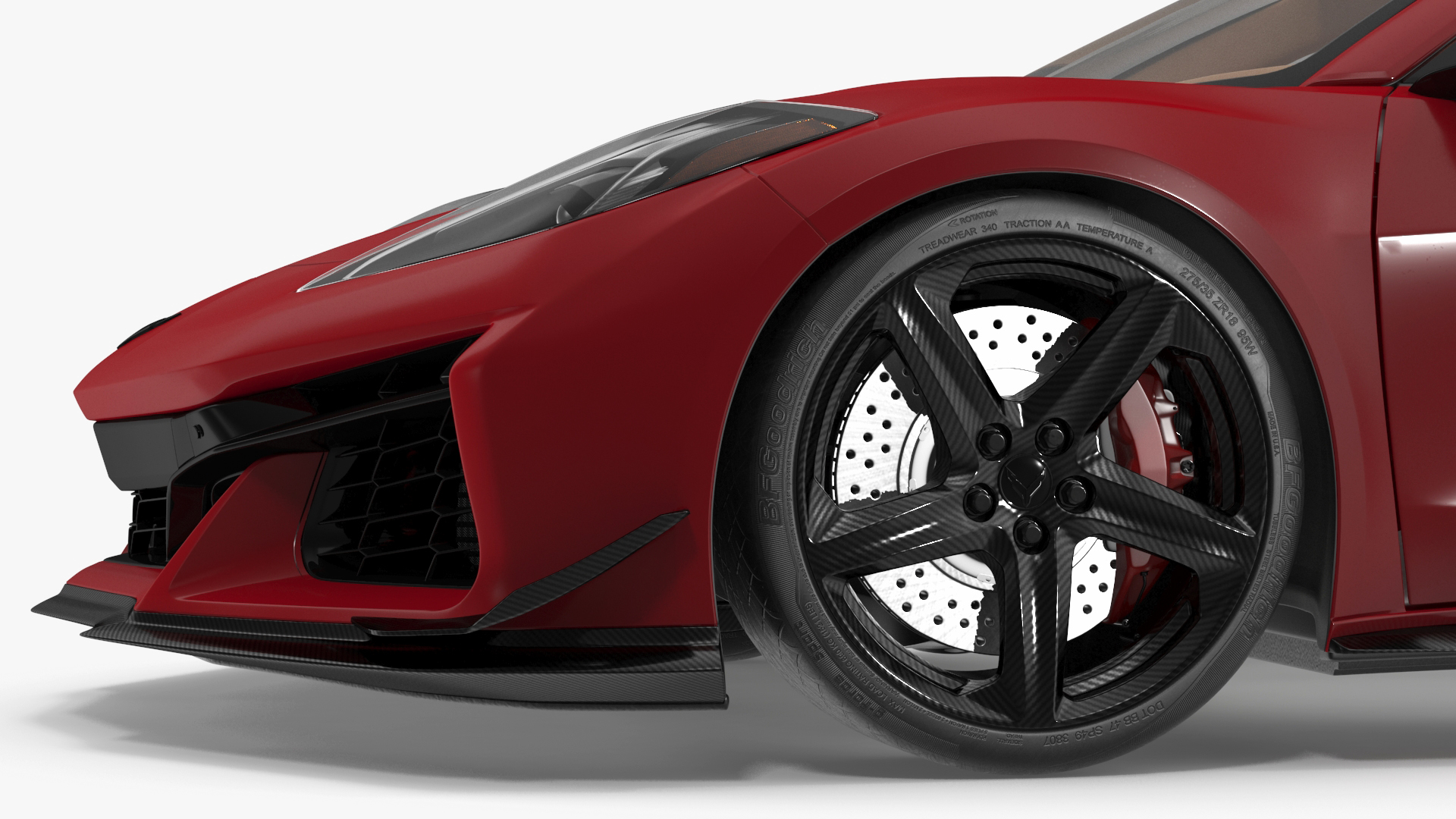 3D 2023 Chevrolet Corvette Z06 Red Rigged model