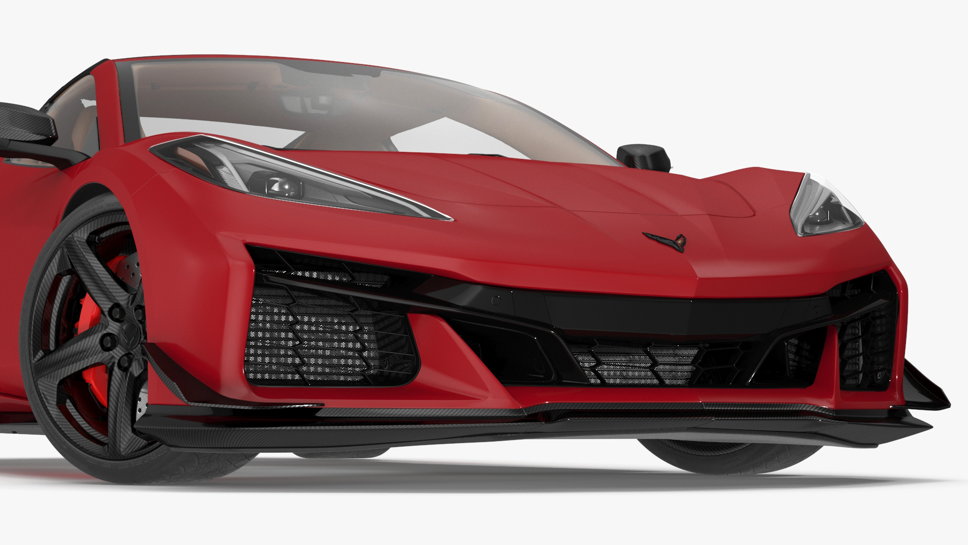 3D 2023 Chevrolet Corvette Z06 Red Rigged model