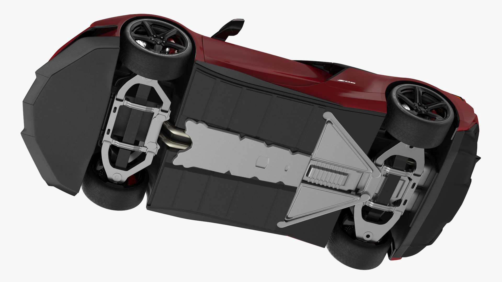 3D 2023 Chevrolet Corvette Z06 Red Rigged model