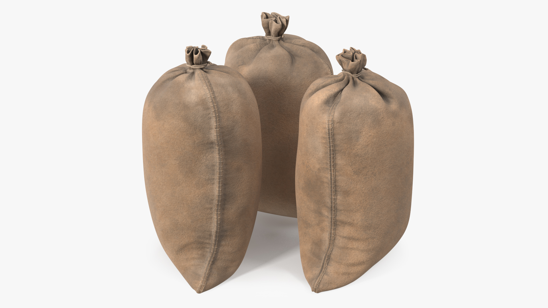 Standing Military Sandbags Dusty 3D