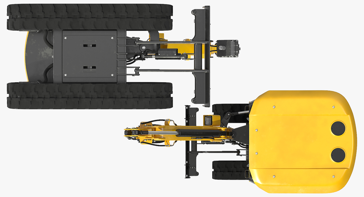 3D Mini Excavator JCB 18Z1 with Breaker Hammer model