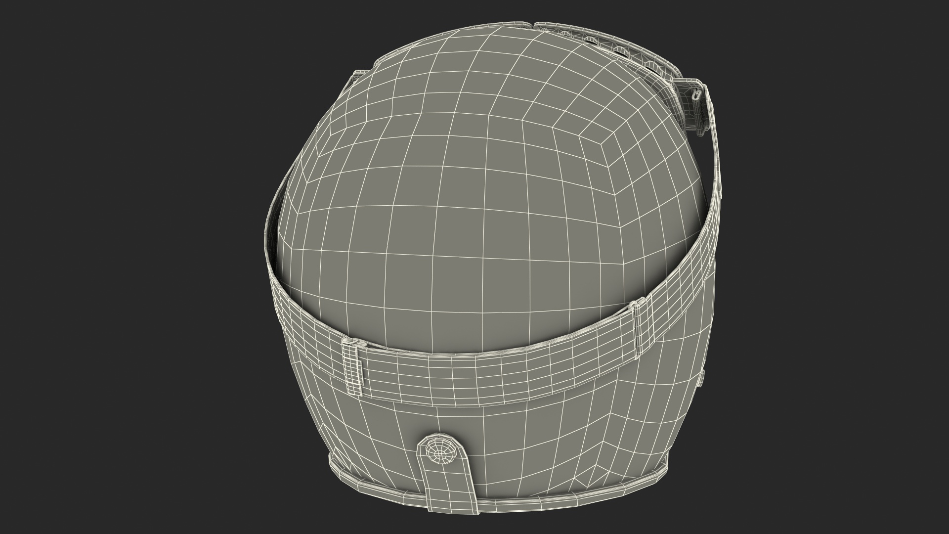 Vintage Motorcycle Helmet Lucky 13 with Goggles 3D