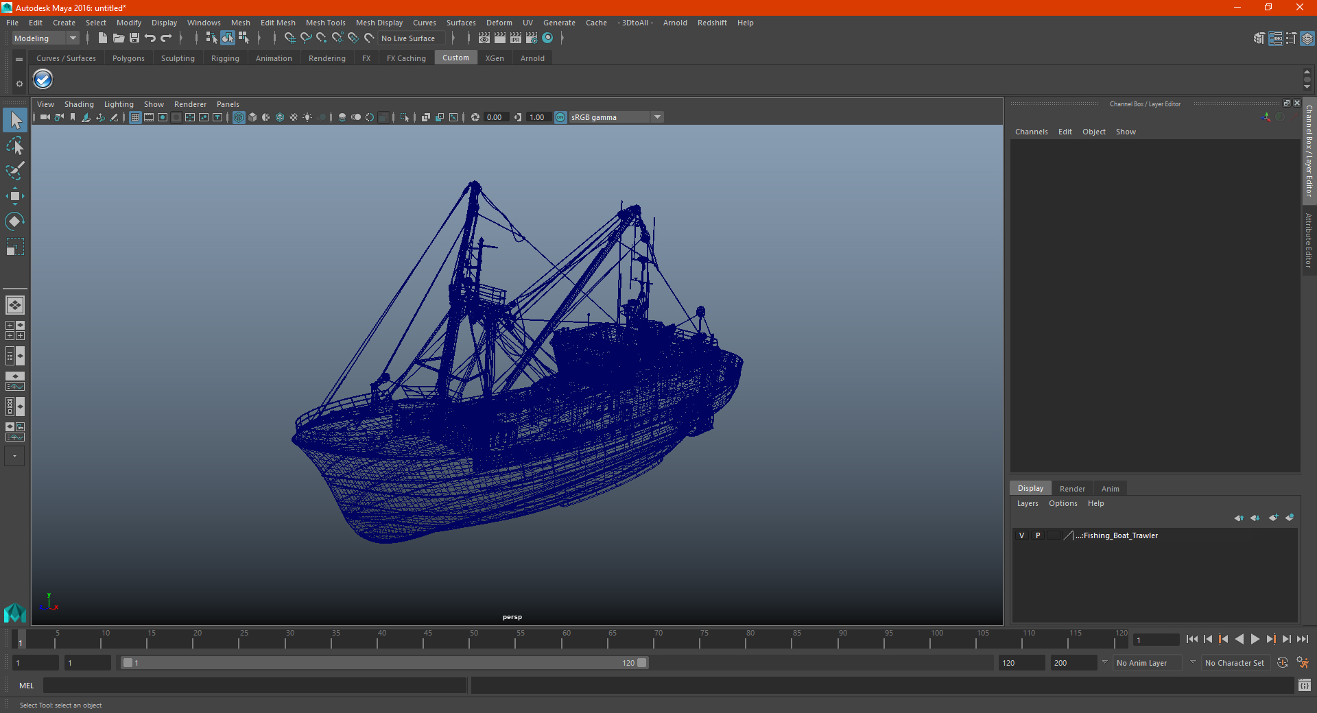 3D model Fishing Boat Trawler