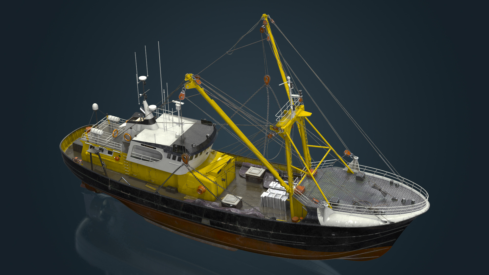 3D model Fishing Boat Trawler