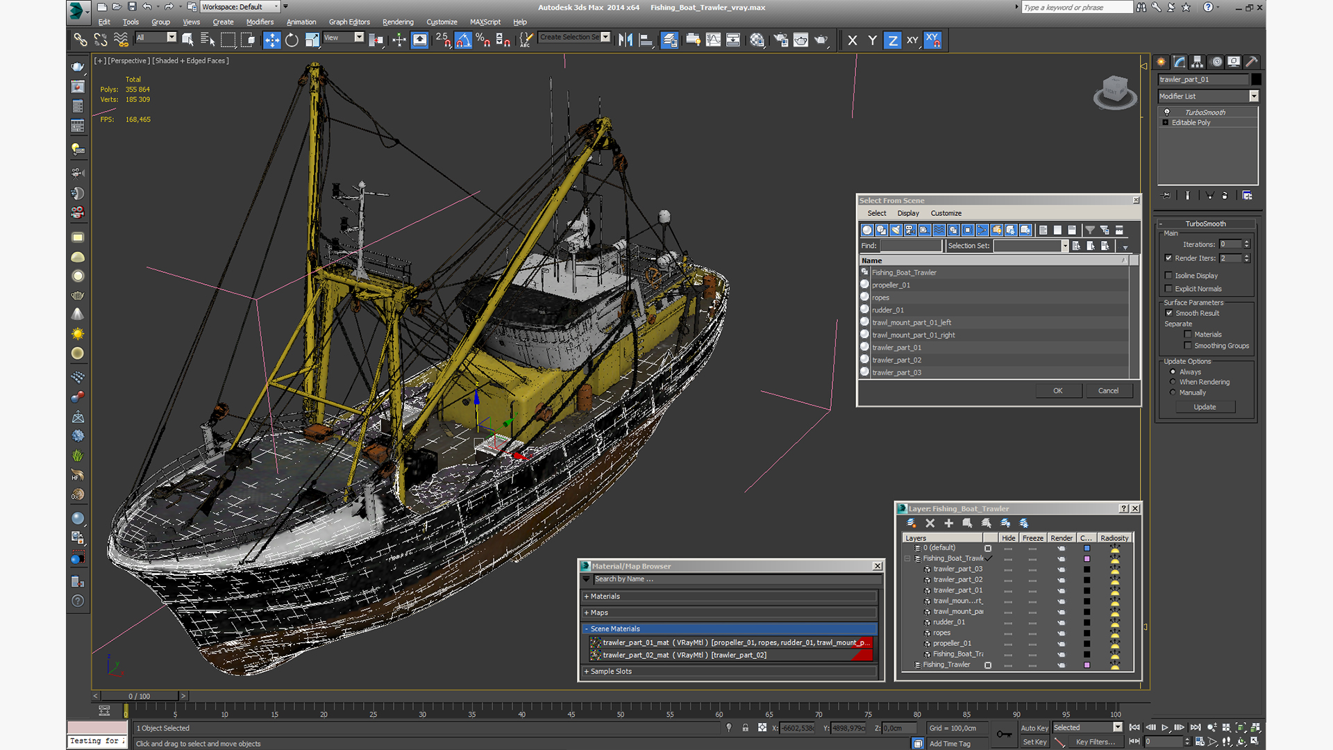 3D model Fishing Boat Trawler