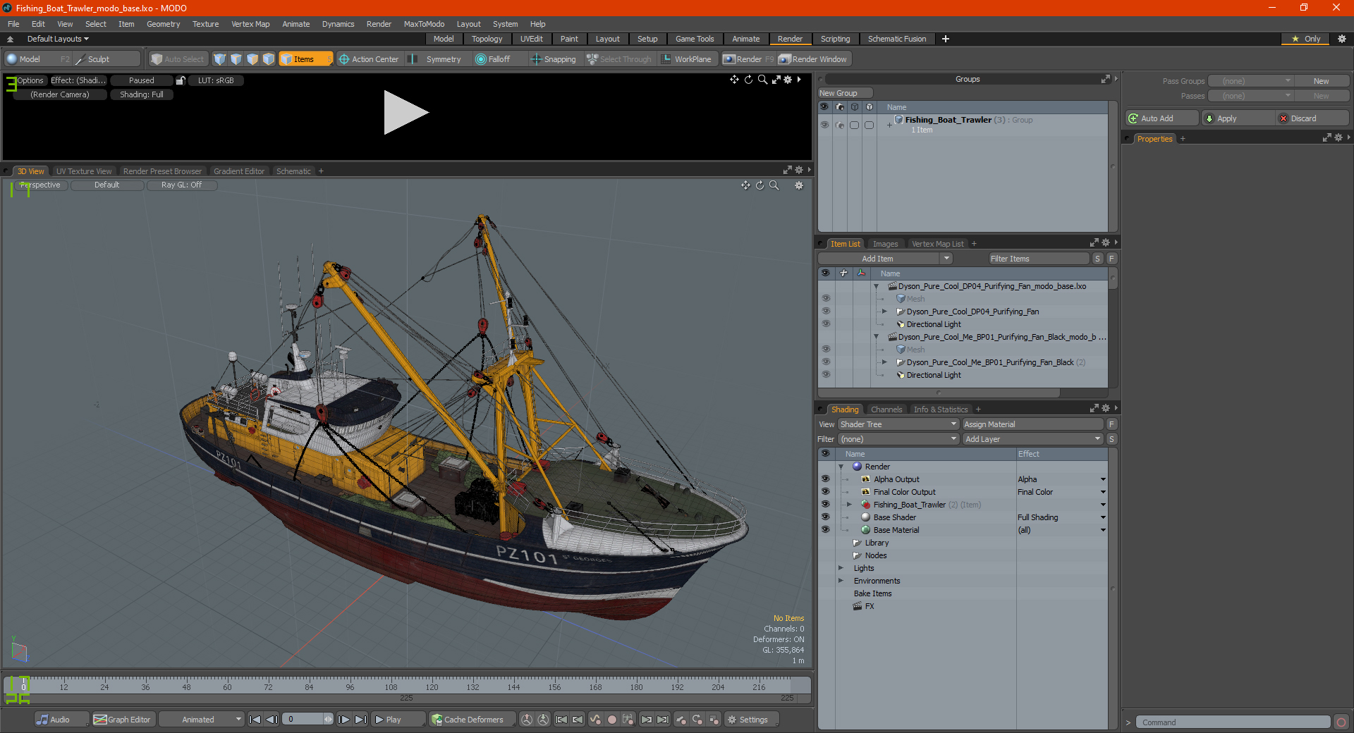 3D model Fishing Boat Trawler