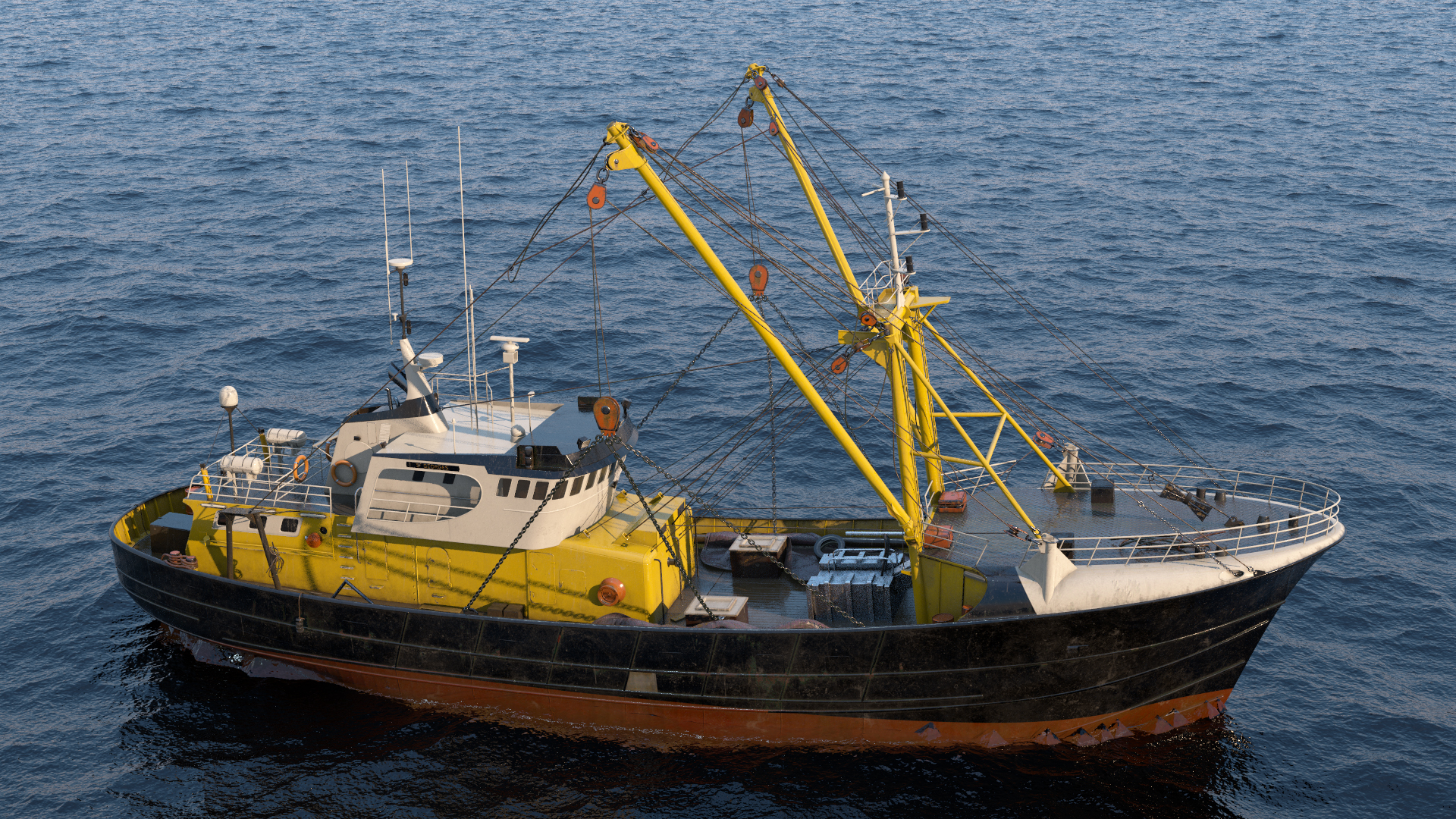 3D model Fishing Boat Trawler