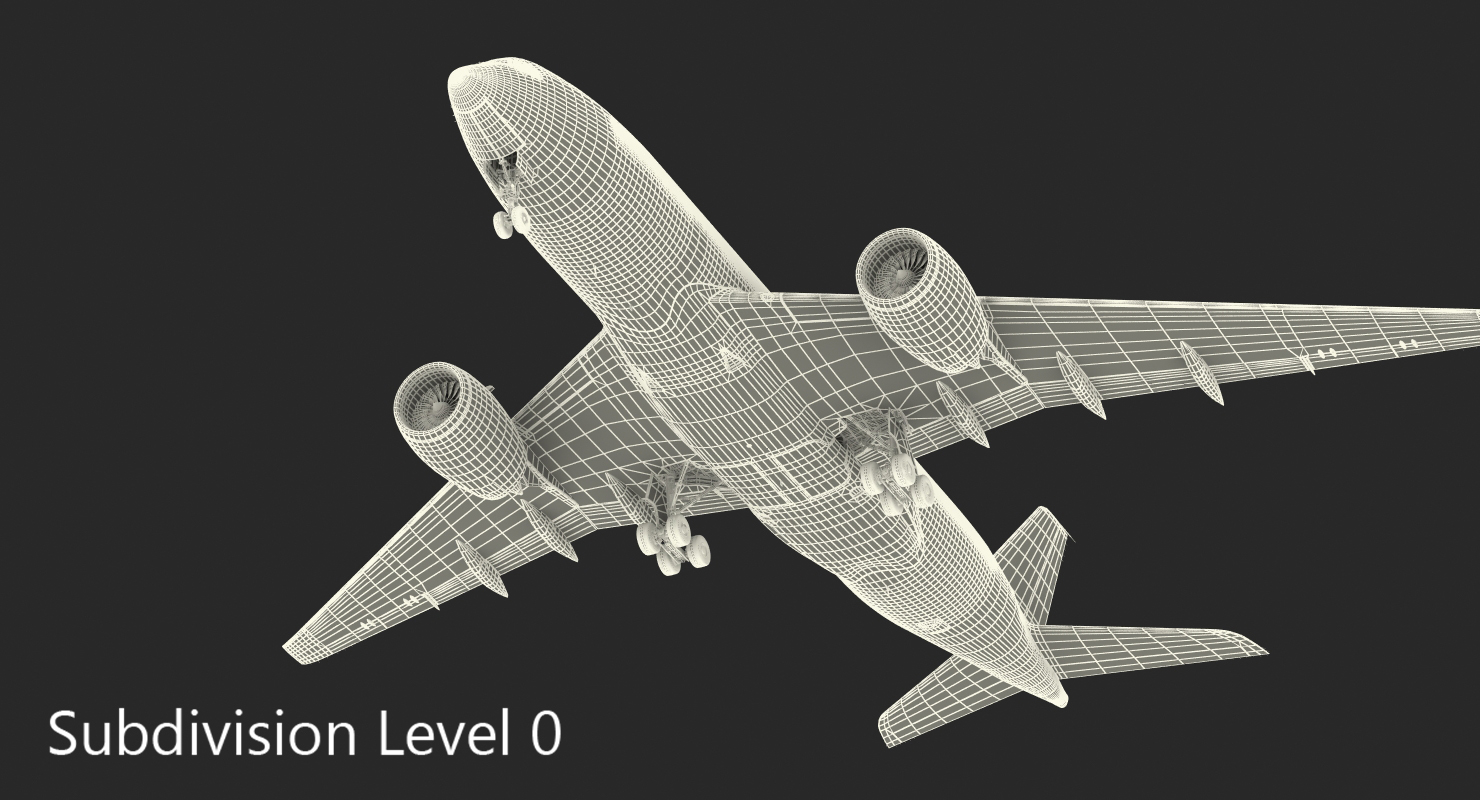 3D model Airbus A350 800 American Airlines Rigged