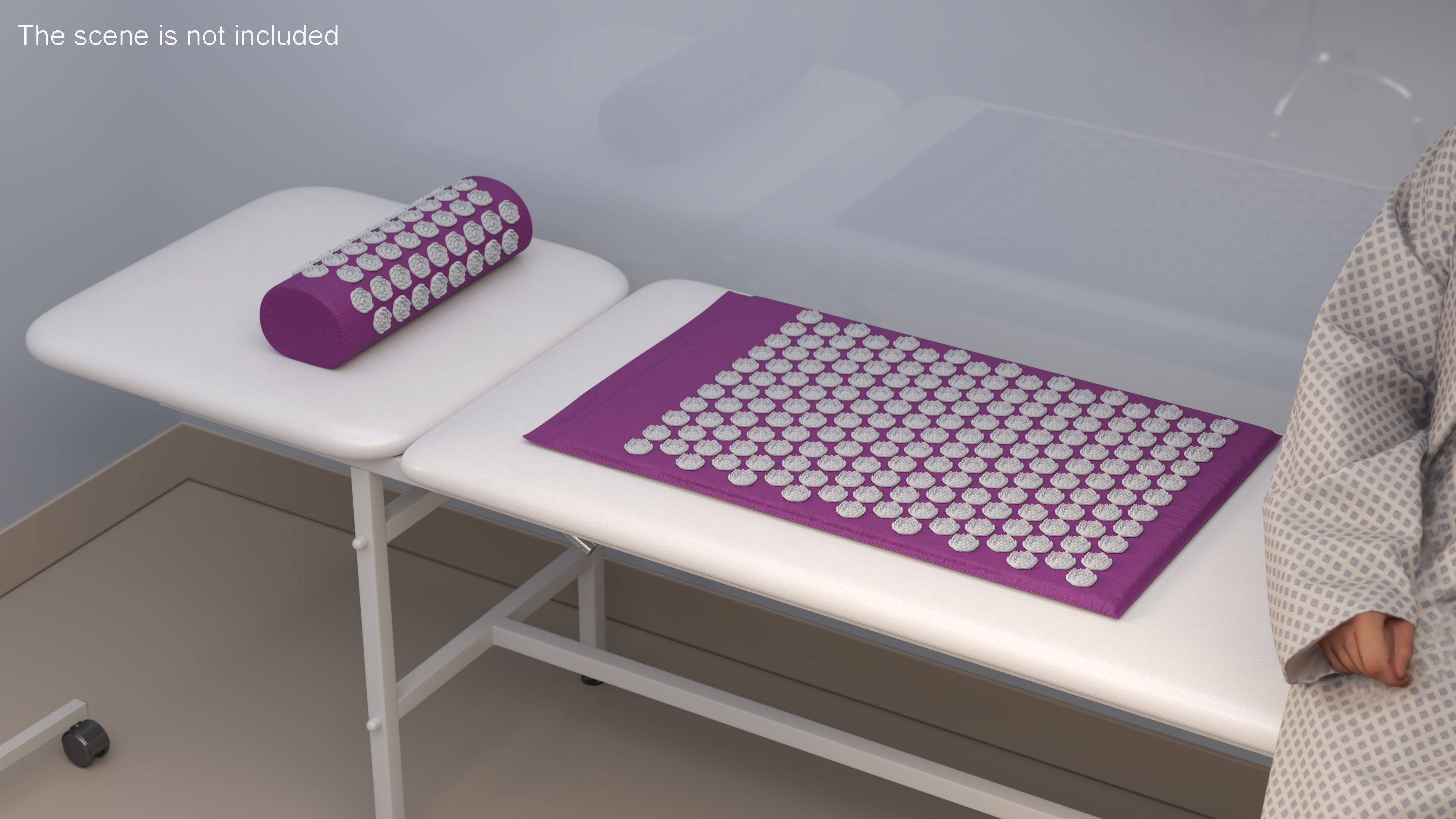 3D Acupressure Mat and Pillow Purple model