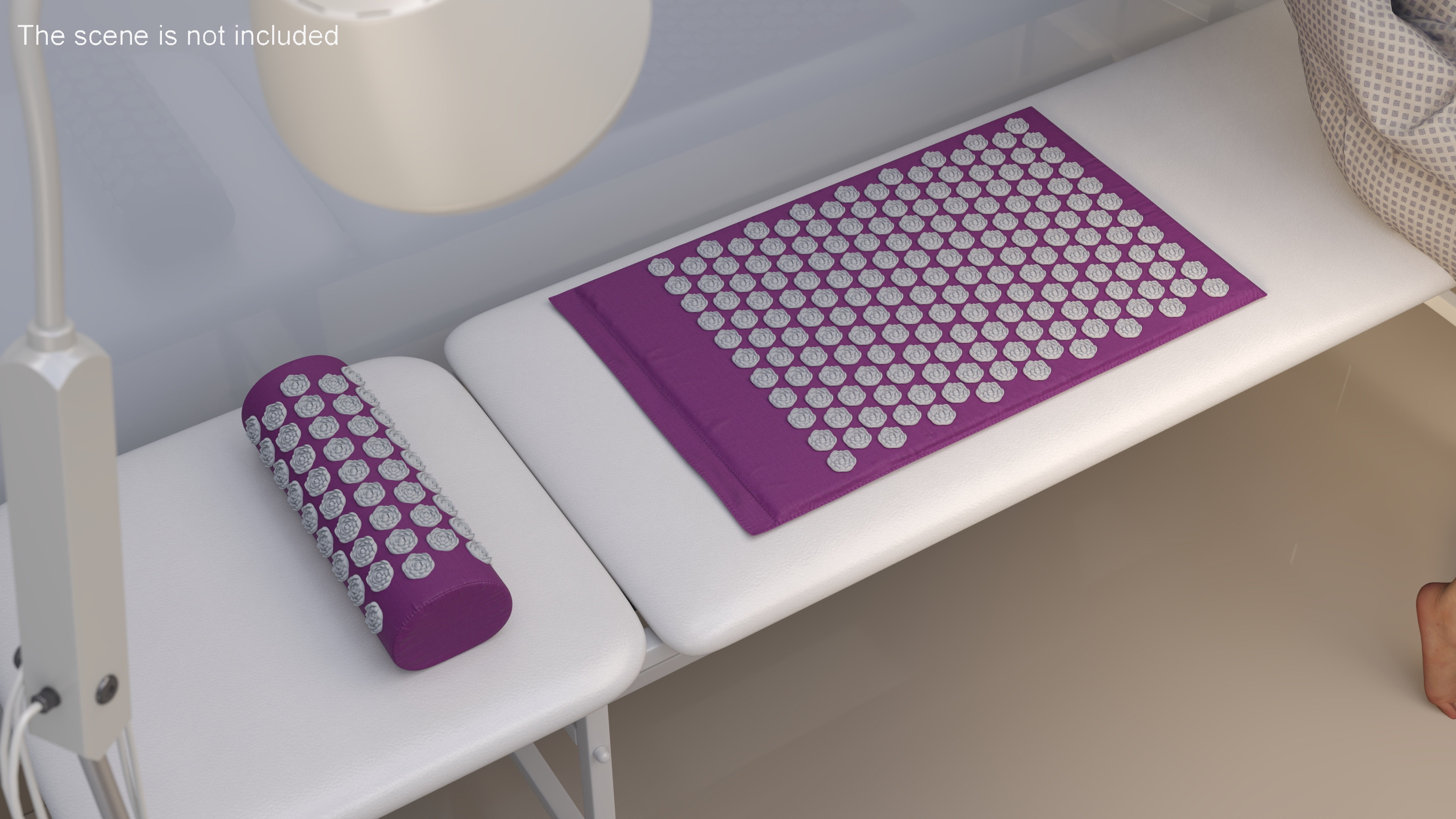 3D Acupressure Mat and Pillow Purple model