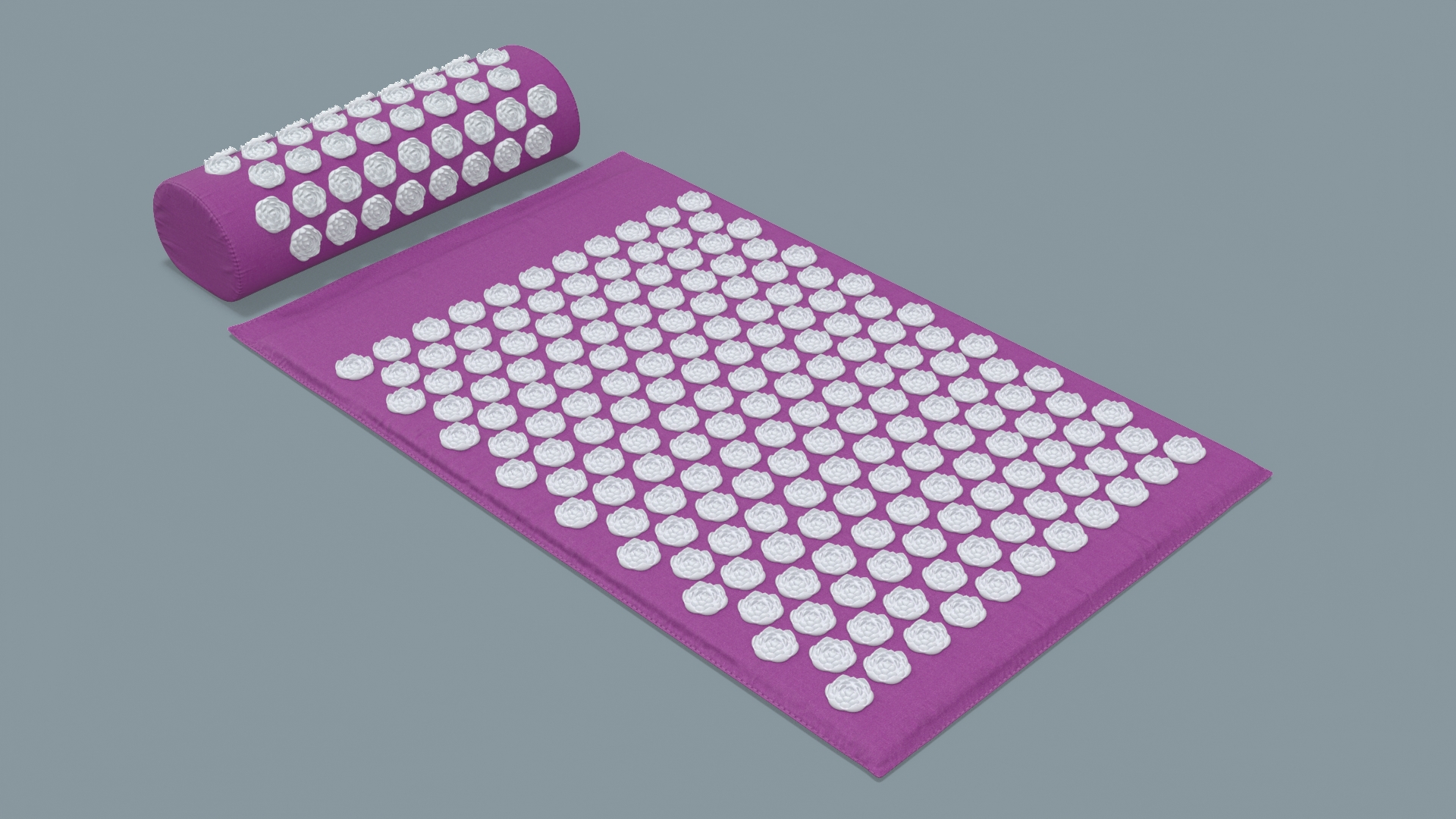 3D Acupressure Mat and Pillow Purple model