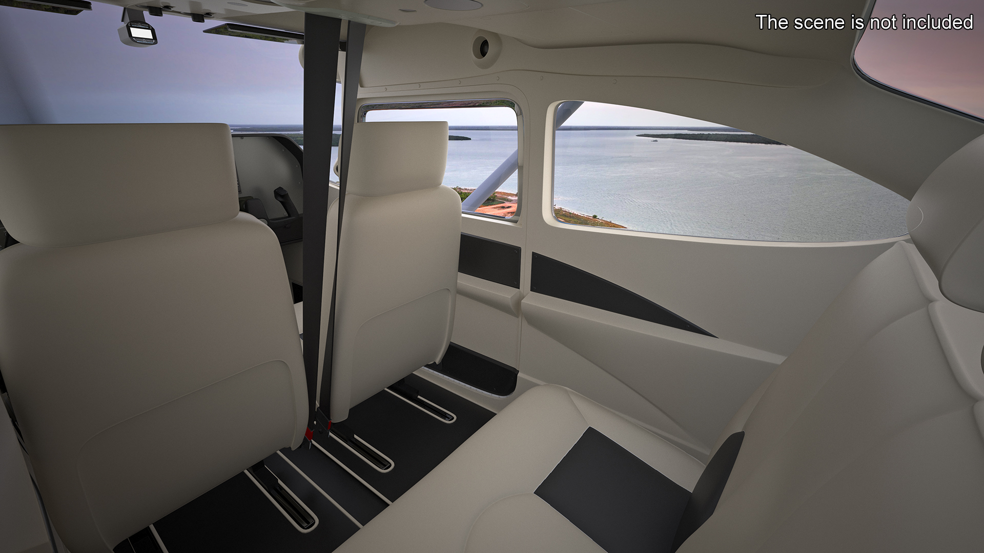3D model Seaplane Cessna 182 Floatplane