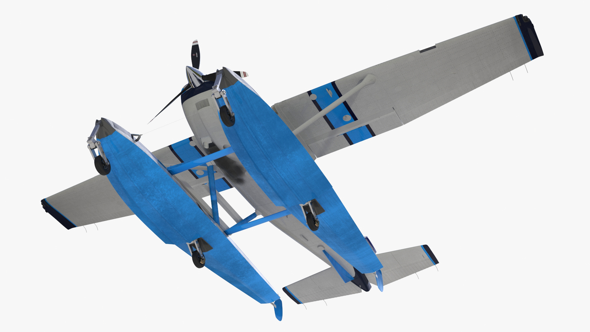 3D model Seaplane Cessna 182 Floatplane