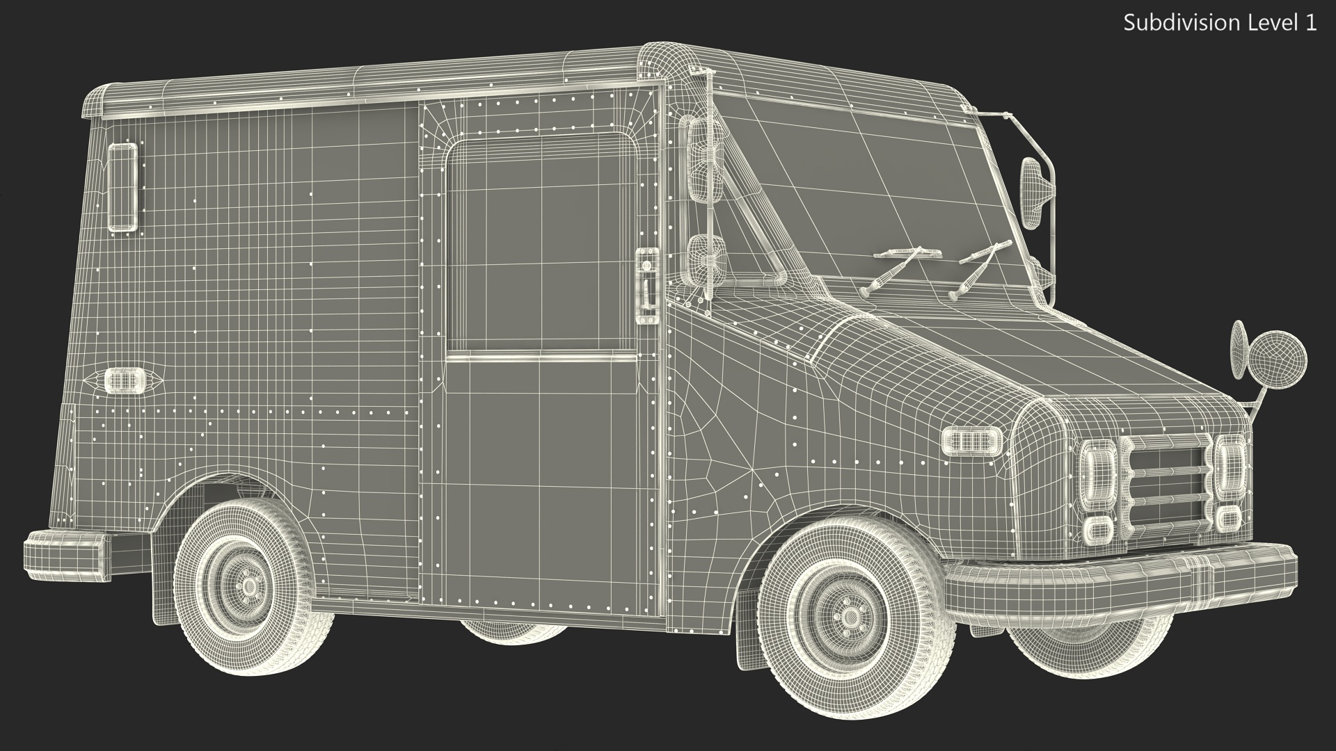 3D Grumman LLV USA Post Car Rigged