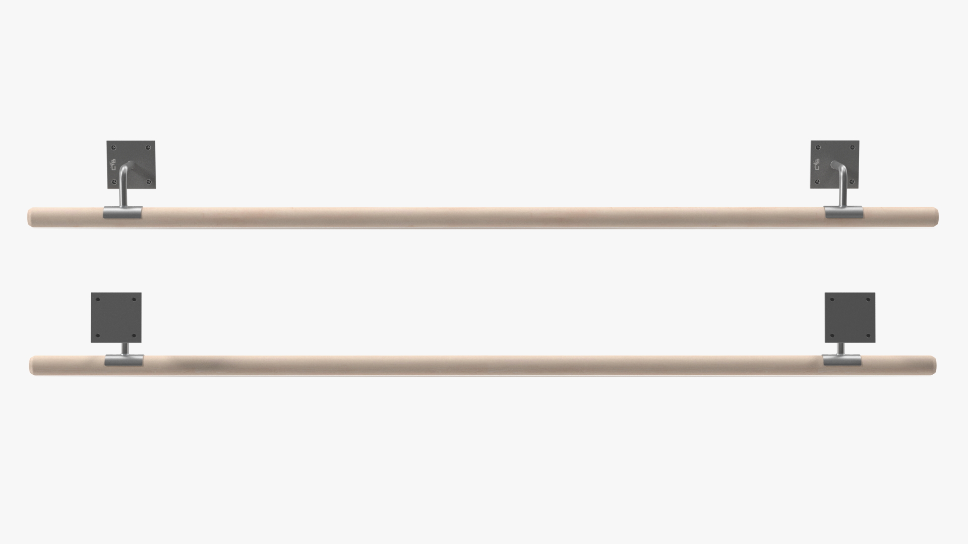 Fusion Wall Mounted Ballet Barre 3D