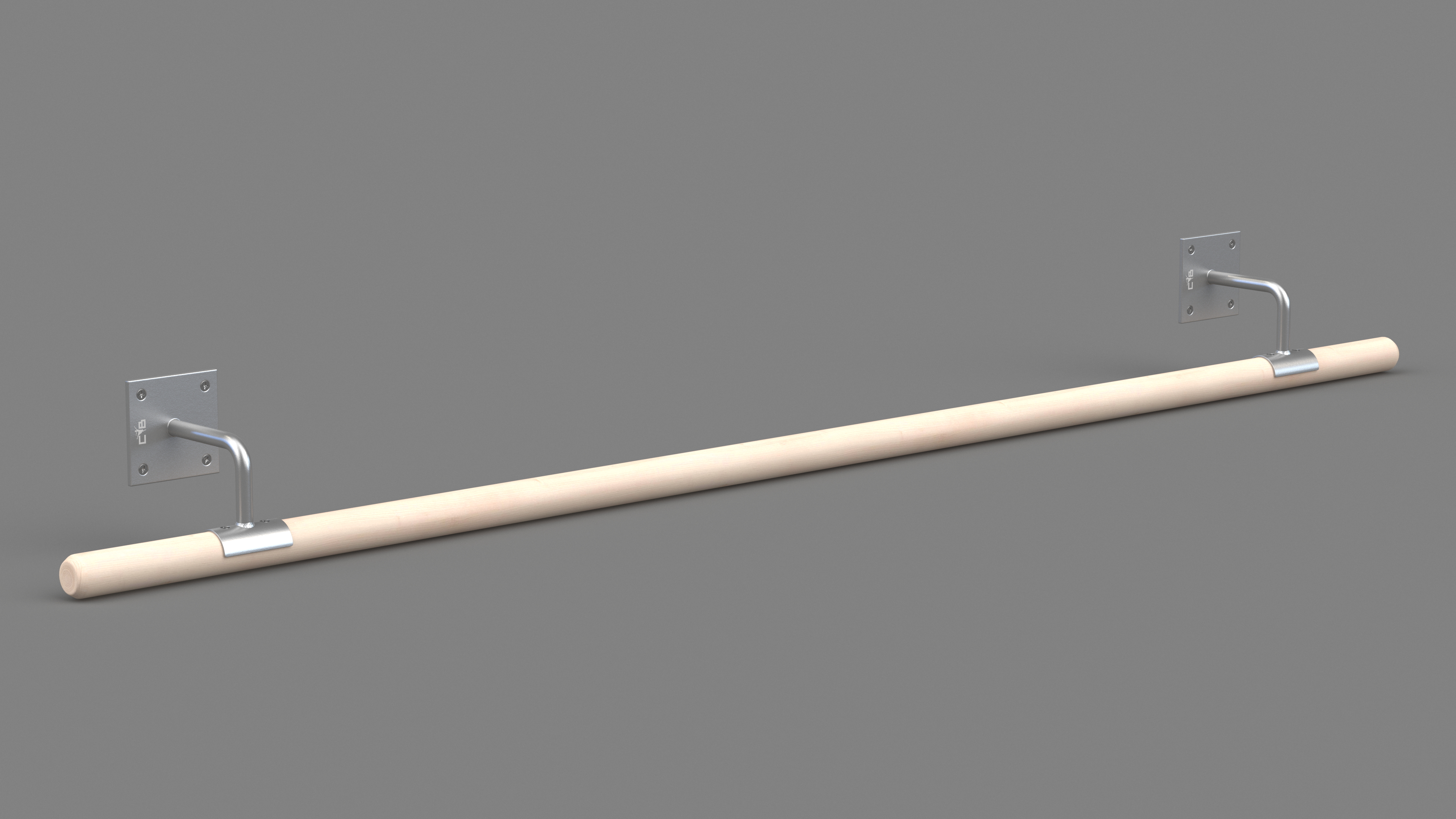 Fusion Wall Mounted Ballet Barre 3D