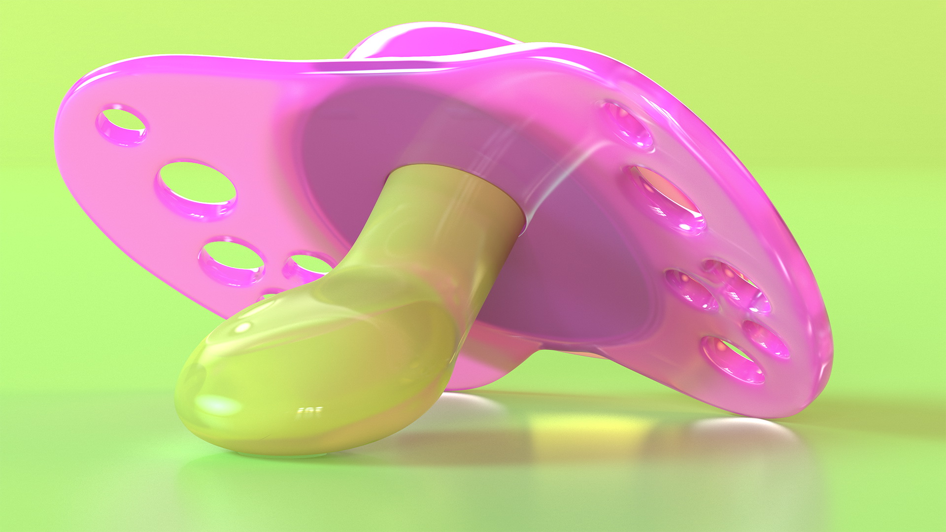 3D model Pink Baby Dummy