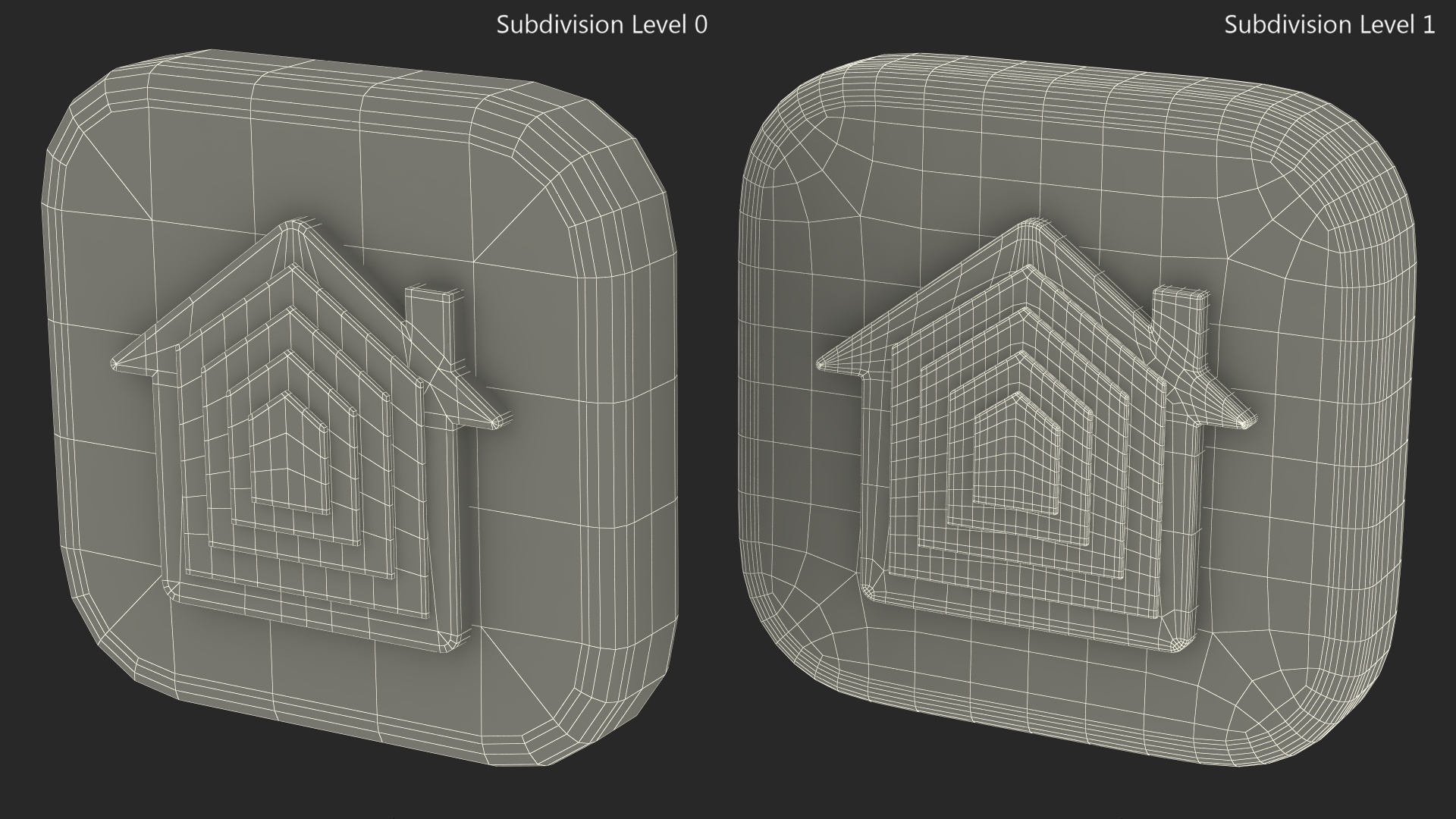 3D model iPhone iOS Home Icon