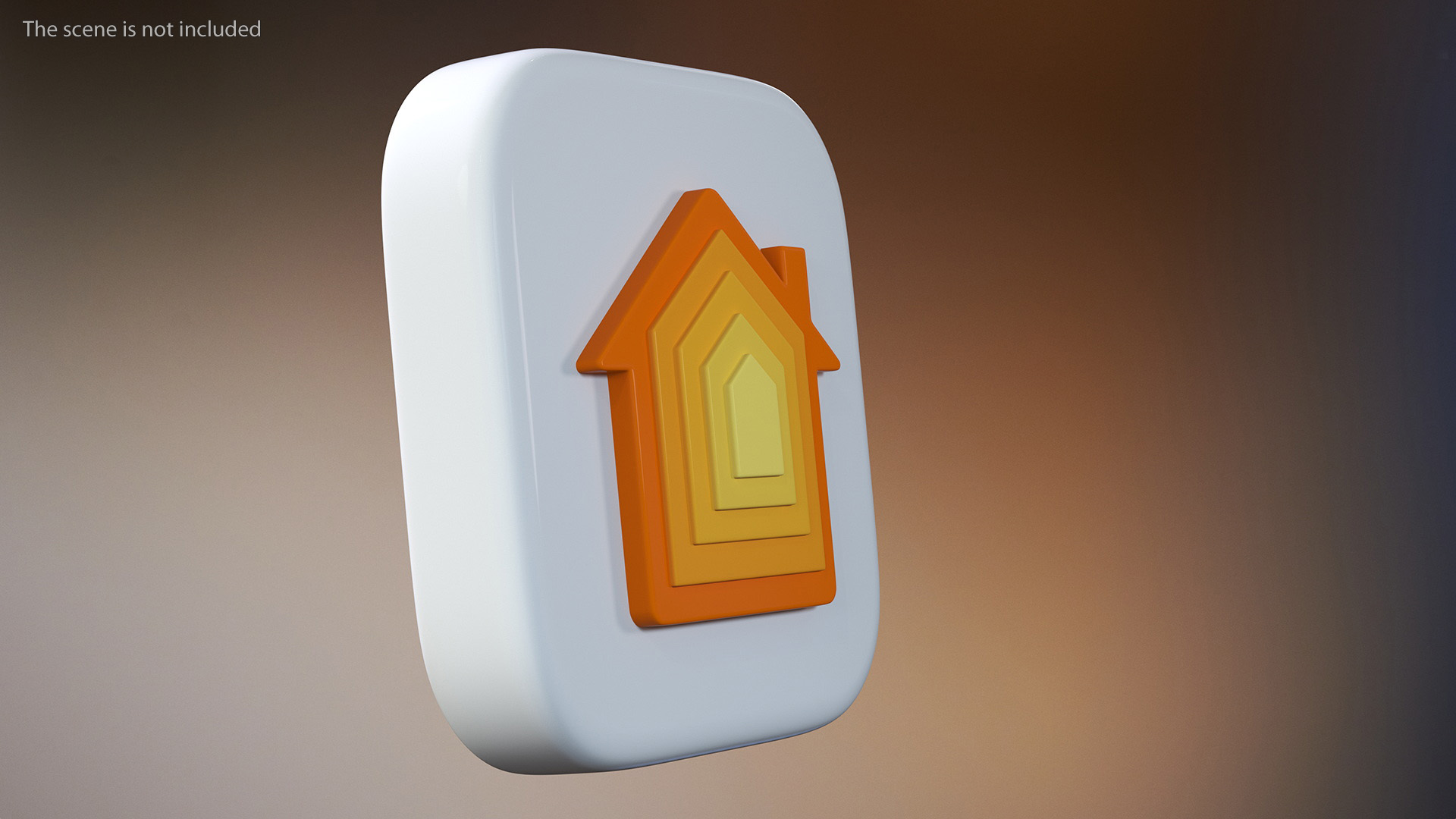 3D model iPhone iOS Home Icon