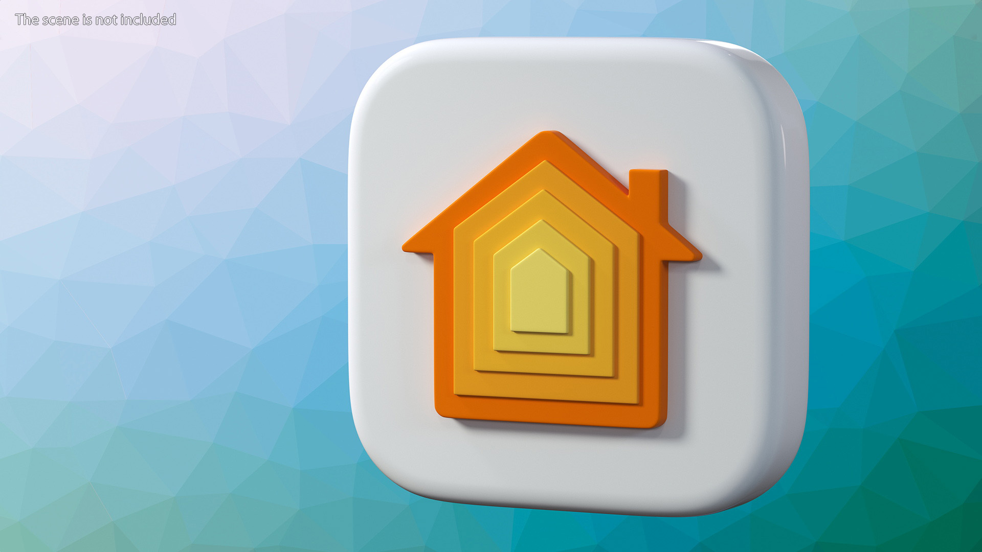 3D model iPhone iOS Home Icon