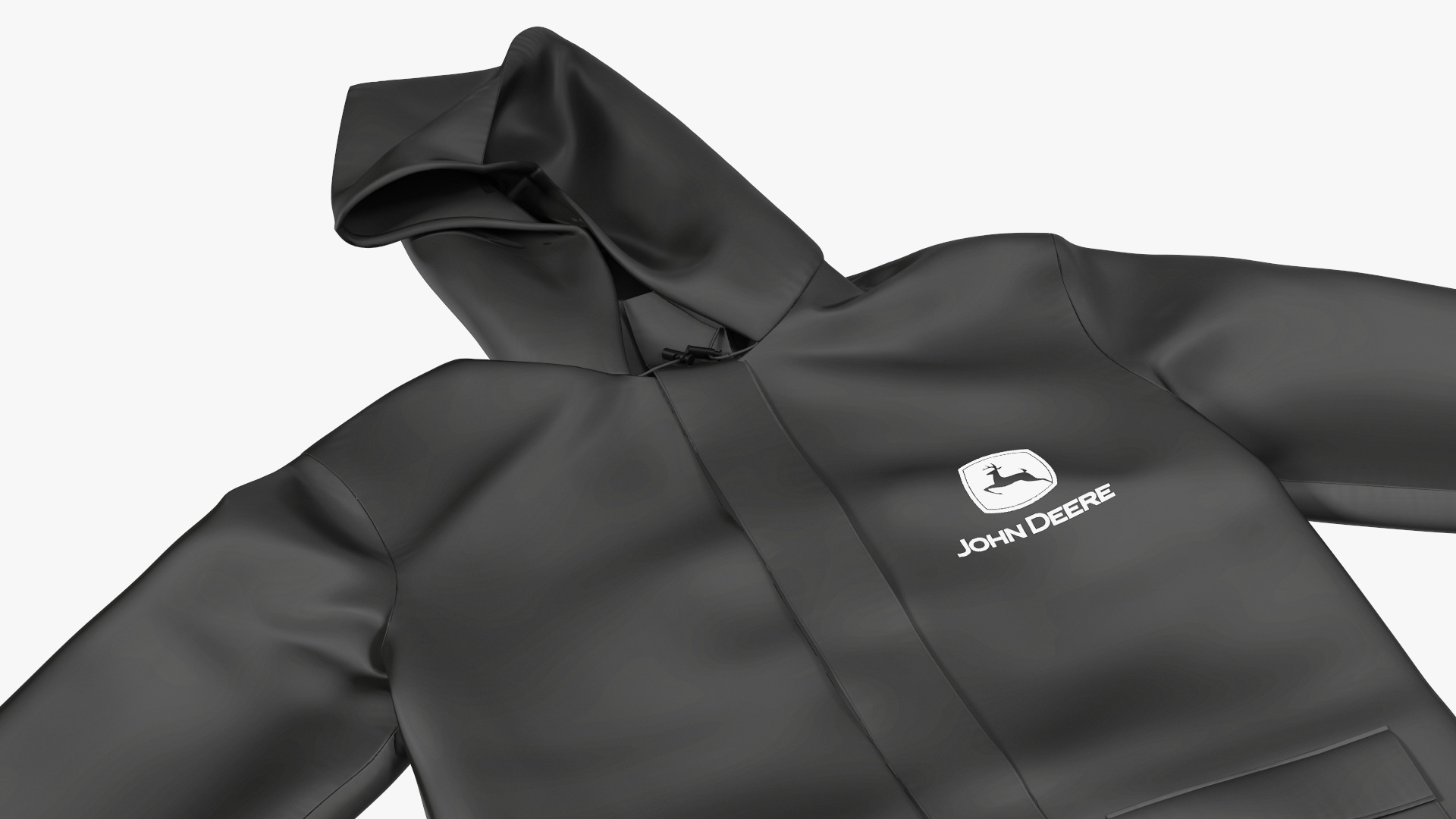 3D John Deere Safety Rain Suit Black model