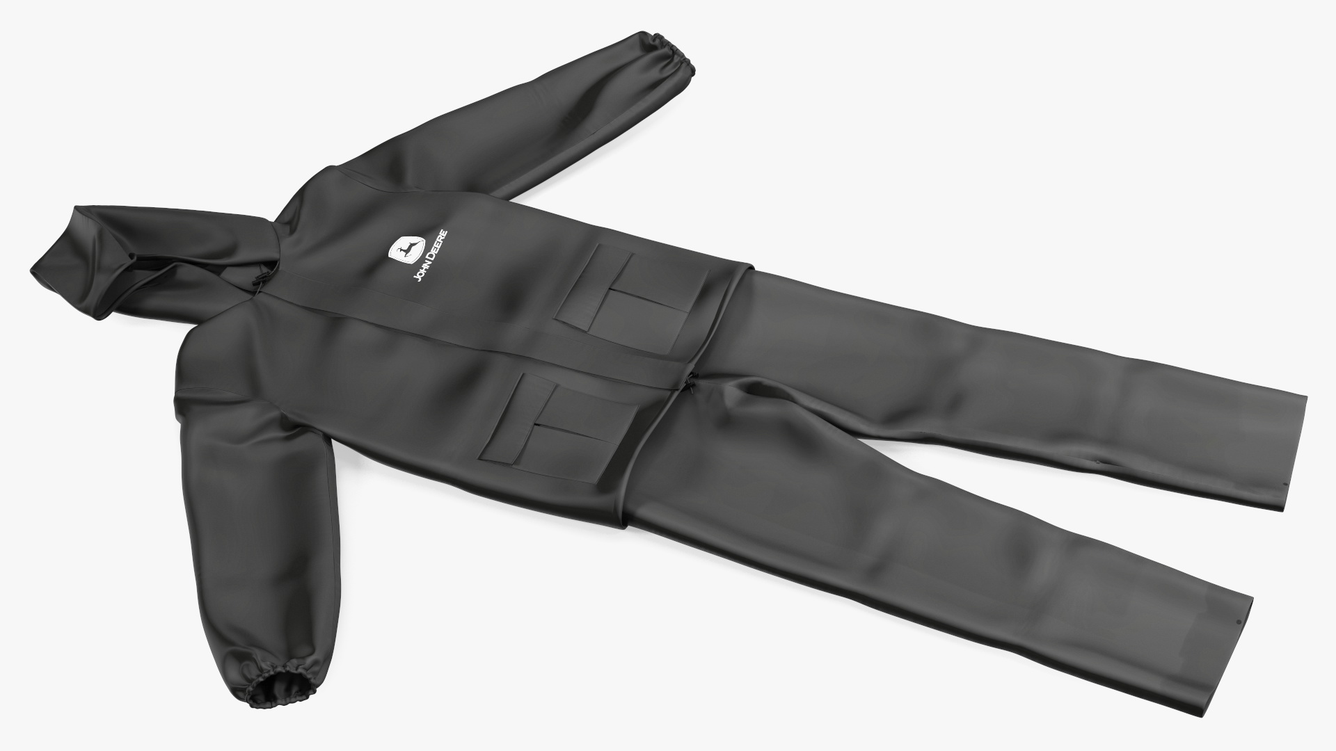 3D John Deere Safety Rain Suit Black model
