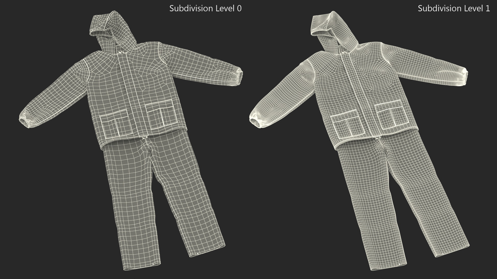 3D John Deere Safety Rain Suit Black model