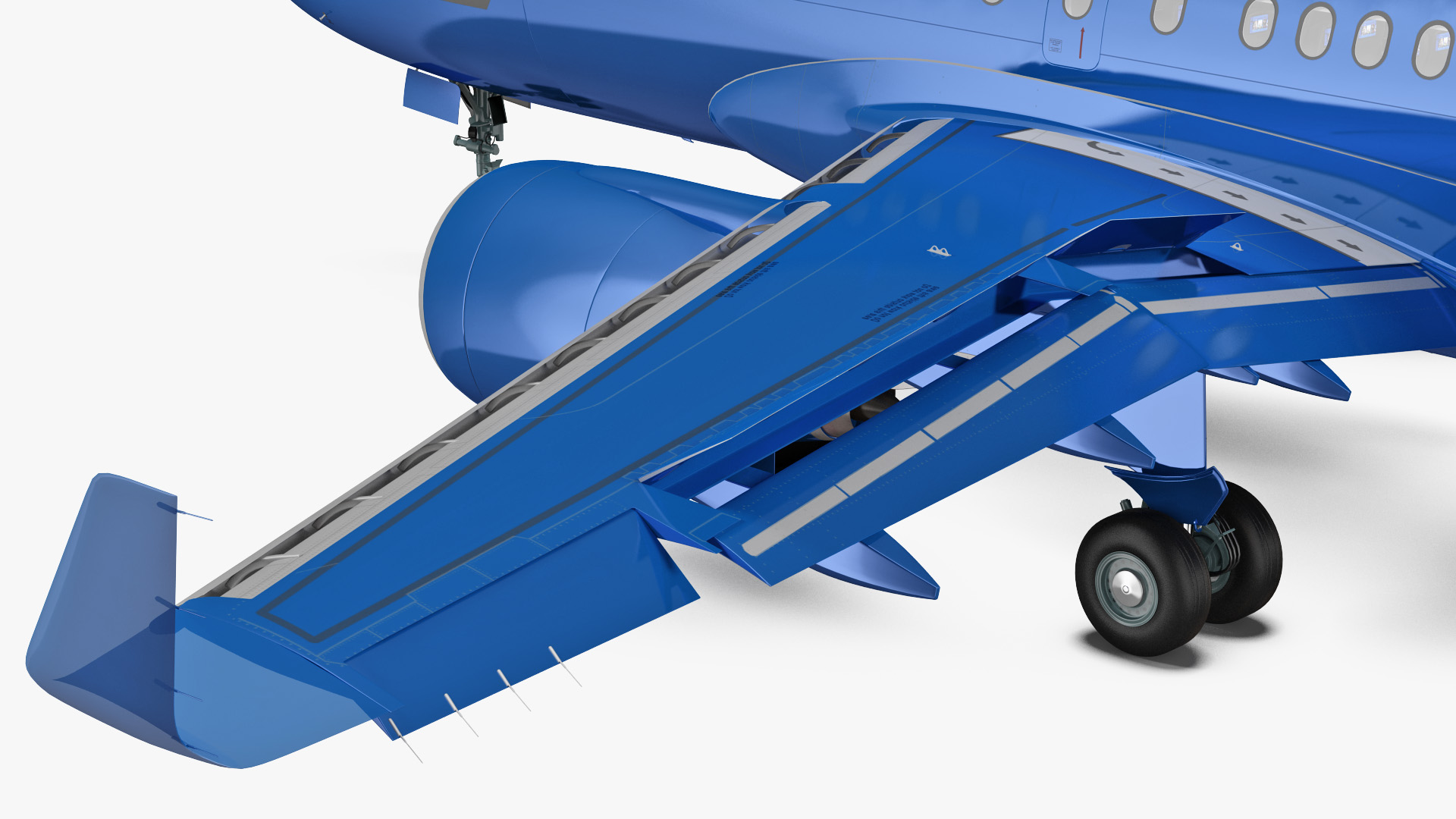 3D Airbus A220 100 Detailed Interior Generic Rigged model