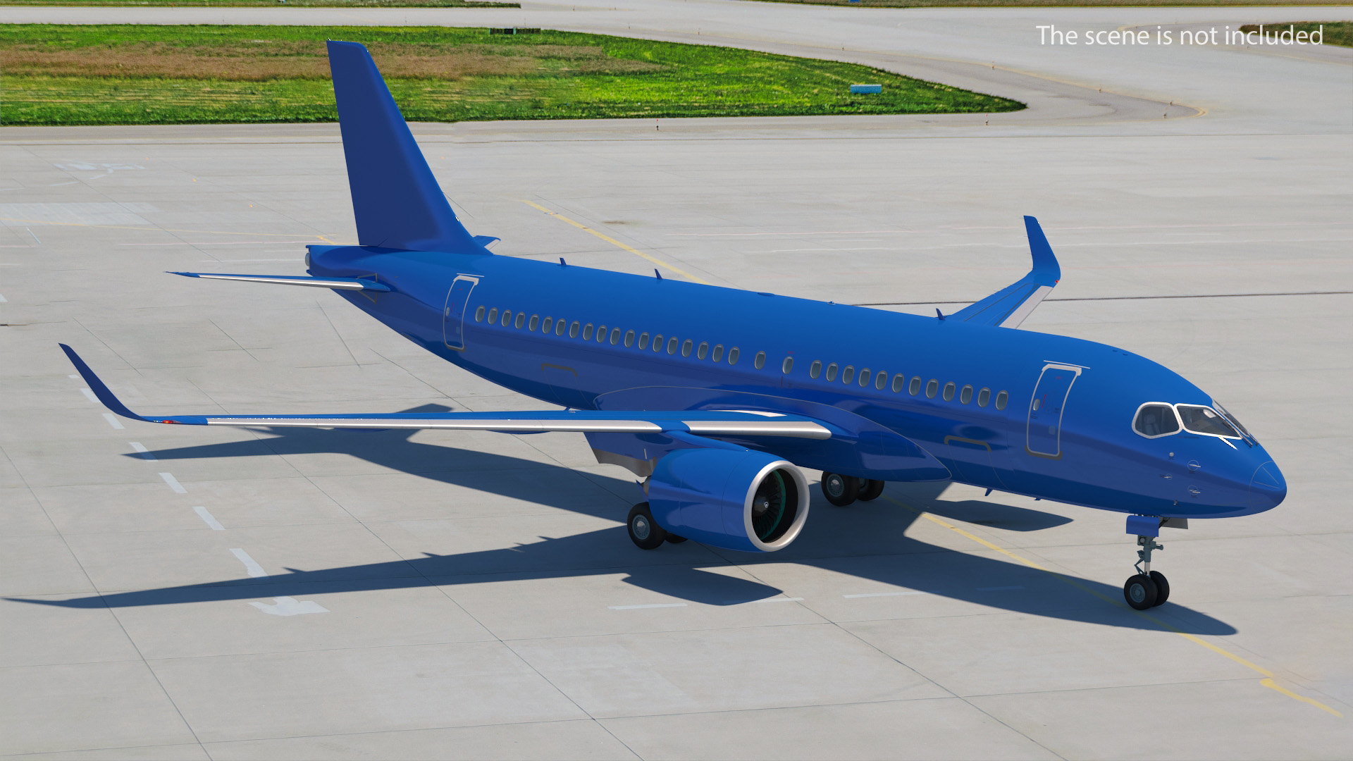 3D Airbus A220 100 Detailed Interior Generic Rigged model