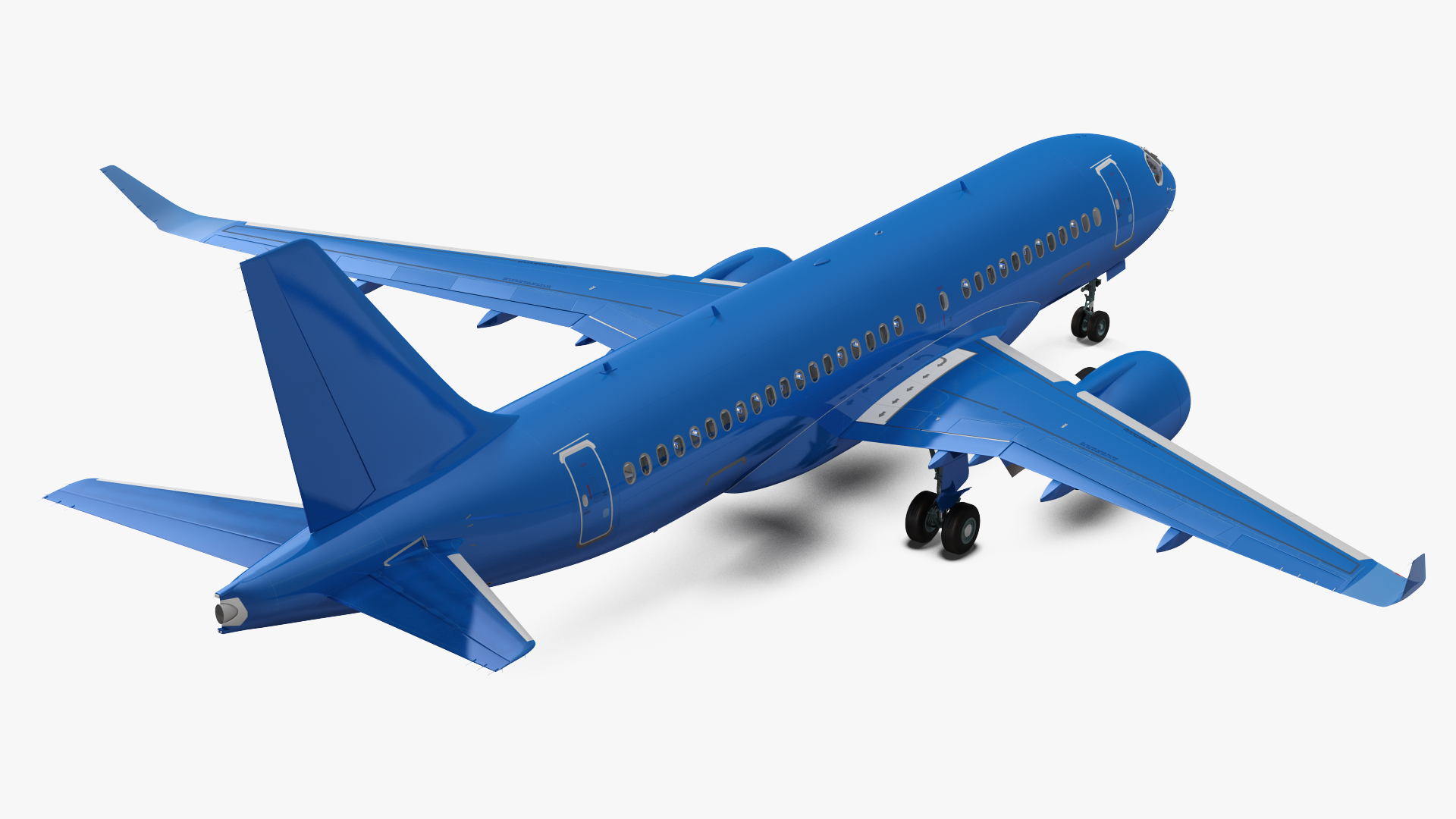 3D Airbus A220 100 Detailed Interior Generic Rigged model