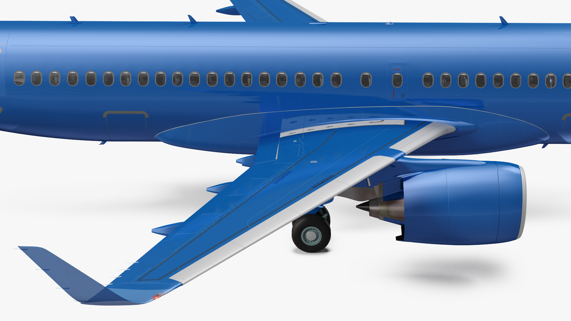 3D Airbus A220 100 Detailed Interior Generic Rigged model