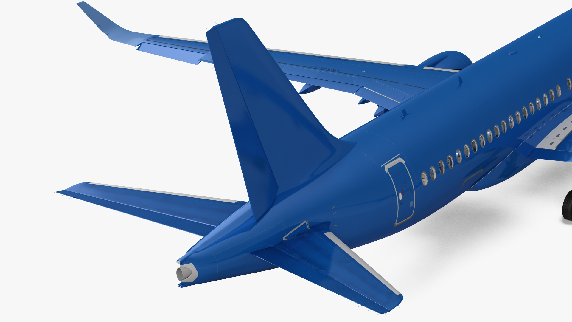 3D Airbus A220 100 Detailed Interior Generic Rigged model