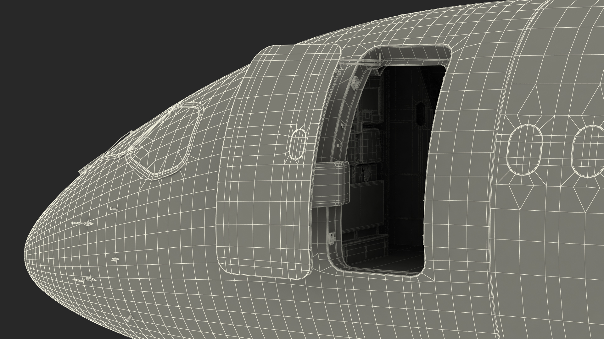 3D Airbus A220 100 Detailed Interior Generic Rigged model