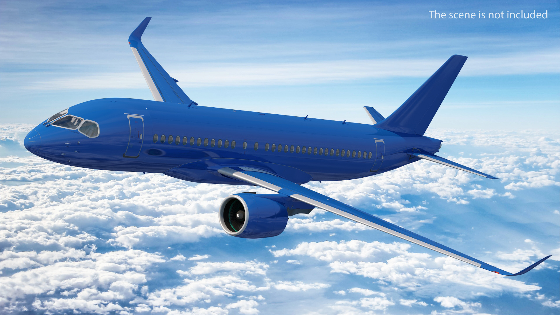 3D Airbus A220 100 Detailed Interior Generic Rigged model