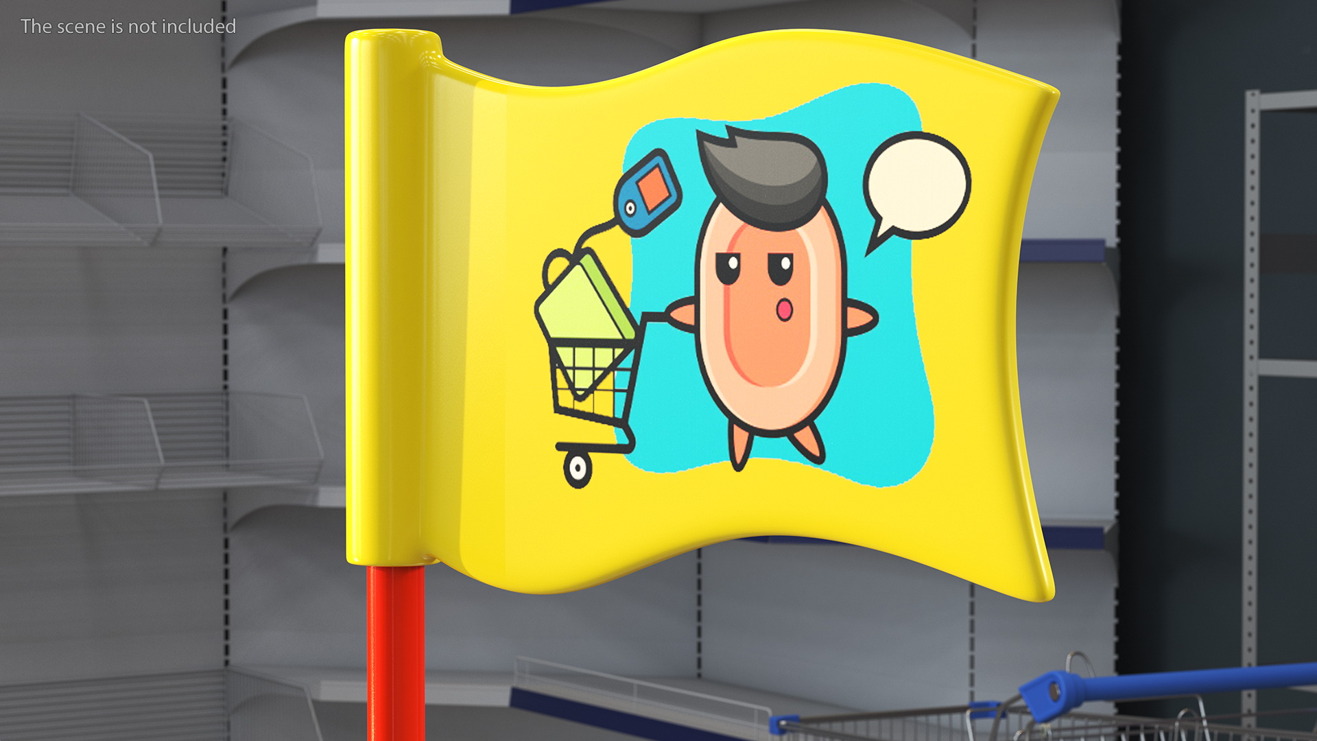 Kid Size Shopping Cart 3D
