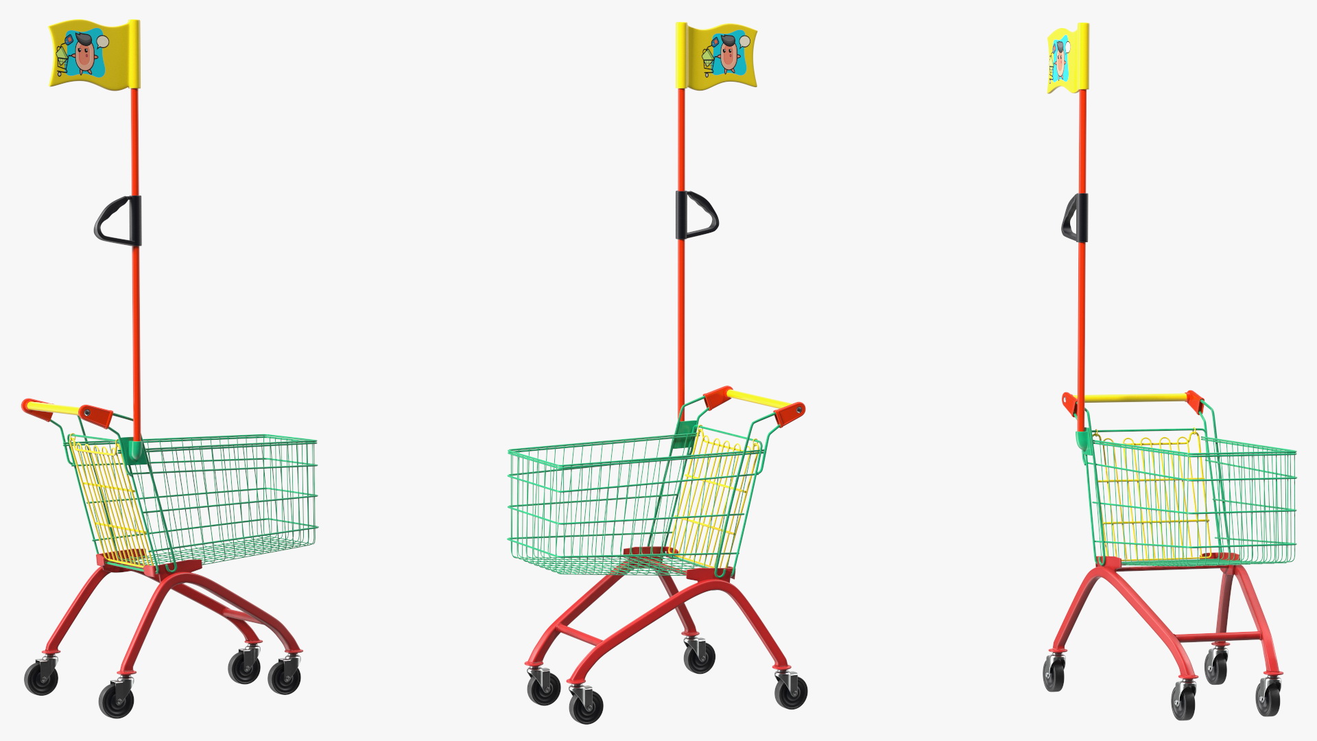 Kid Size Shopping Cart 3D