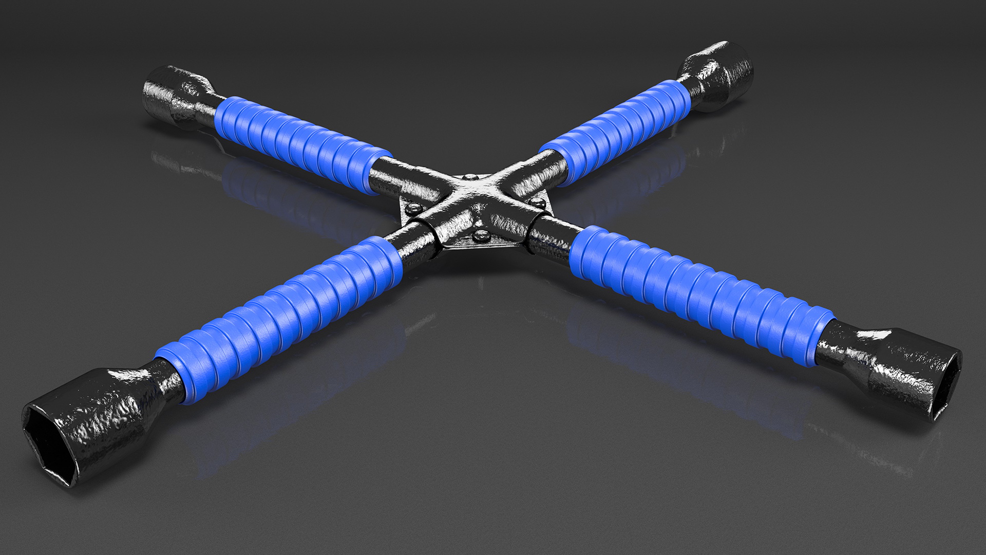 Heavy Duty Anti Slip Lug Cross Wrench 3D