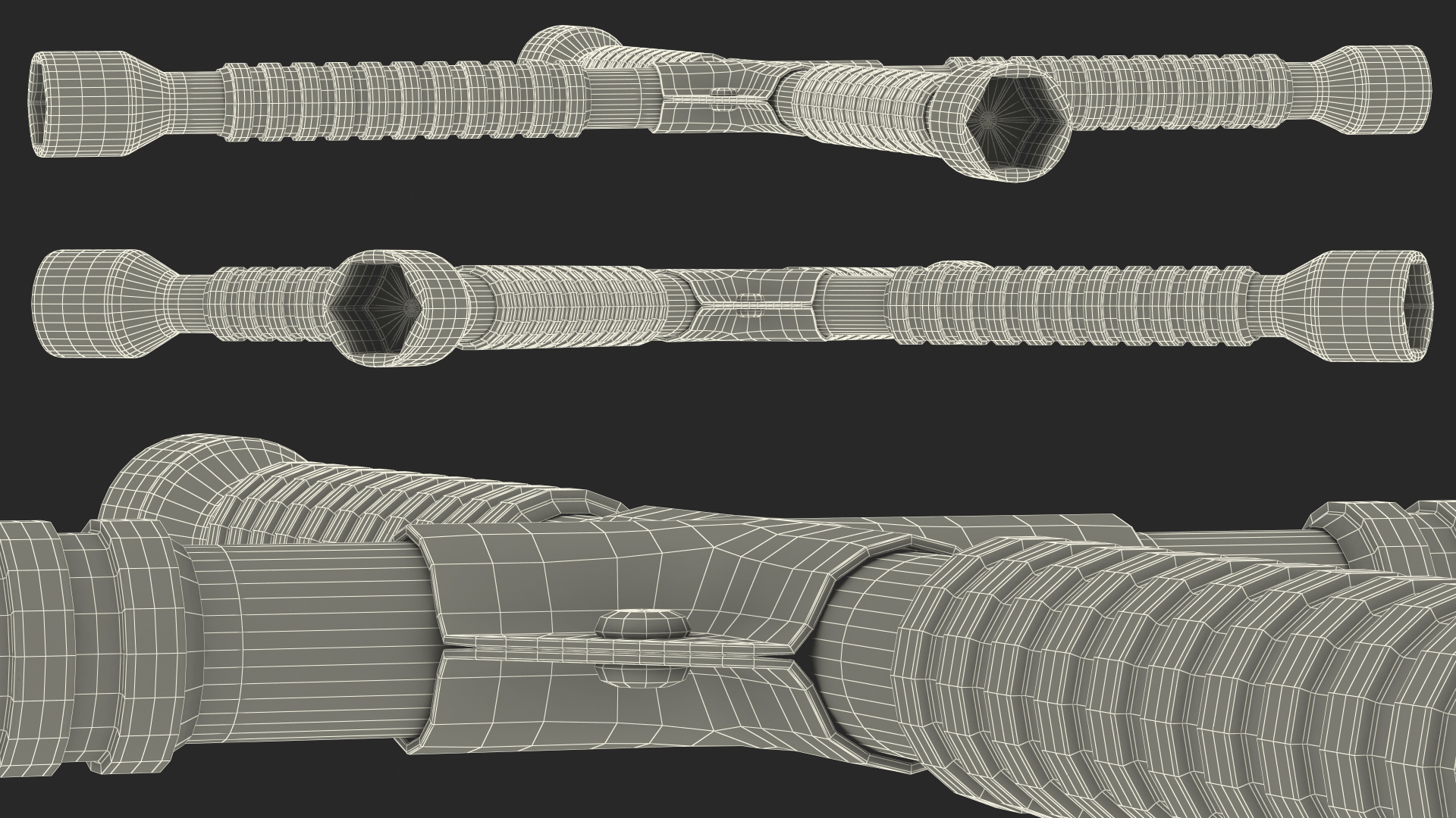 Heavy Duty Anti Slip Lug Cross Wrench 3D