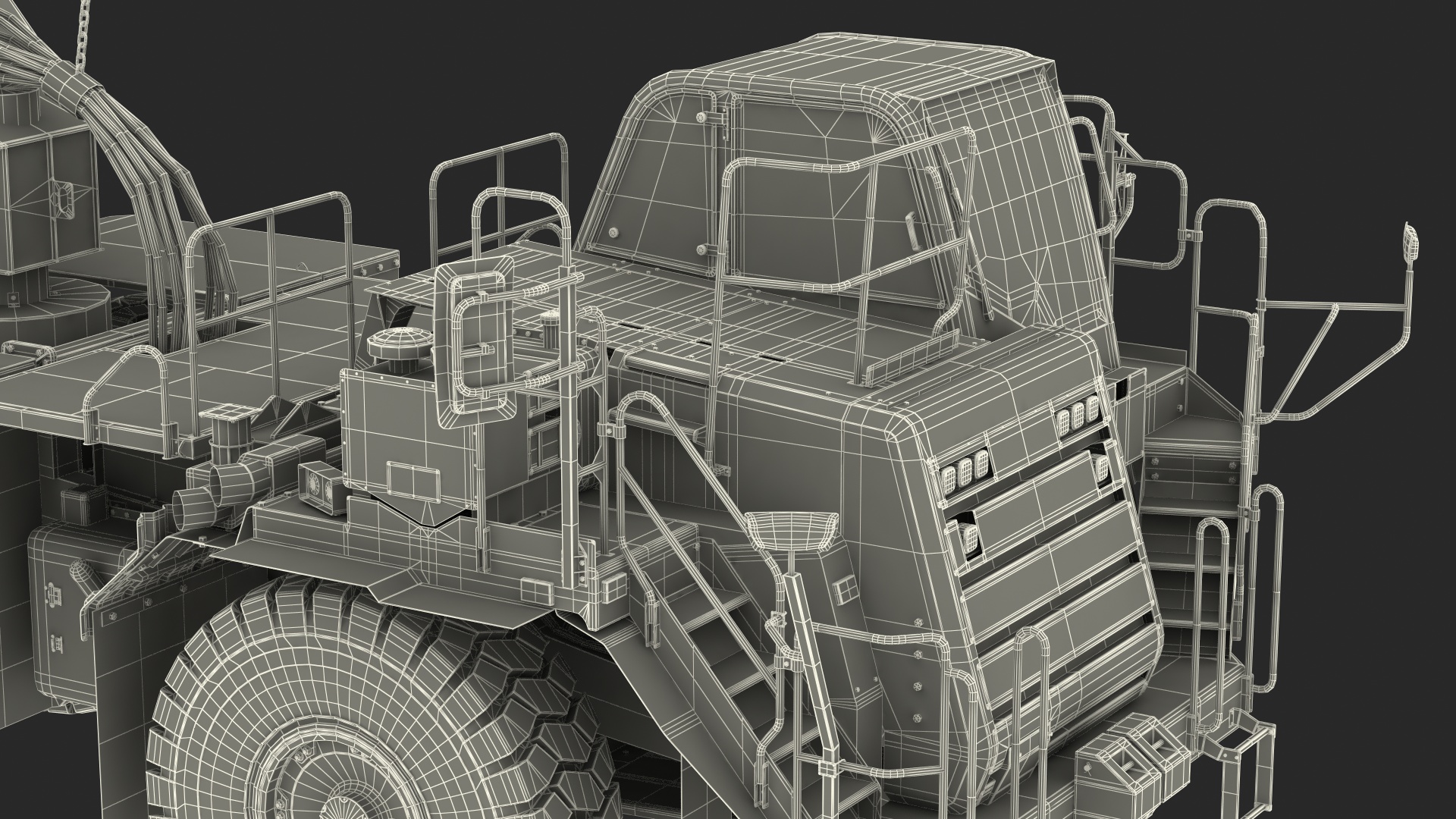 3D model Heavy Duty Dump Trailer Clean Rigged for Maya