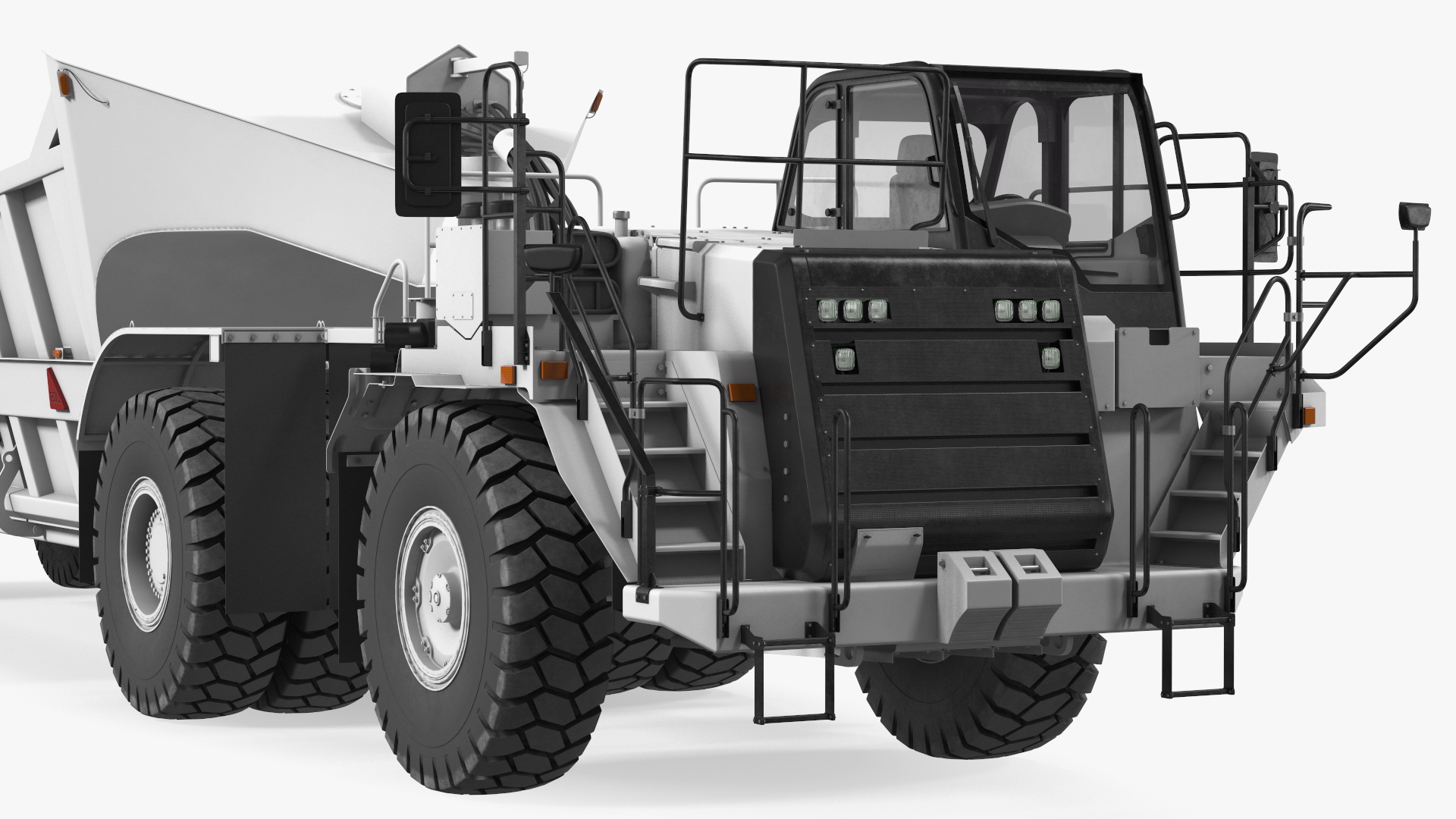 3D model Heavy Duty Dump Trailer Clean Rigged for Maya