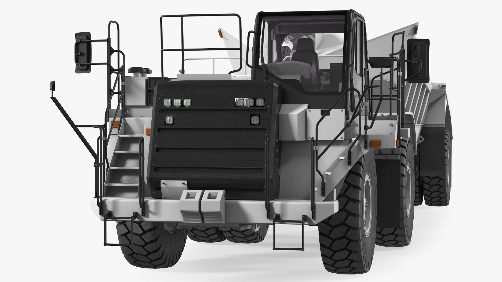 3D model Heavy Duty Dump Trailer Clean Rigged for Maya