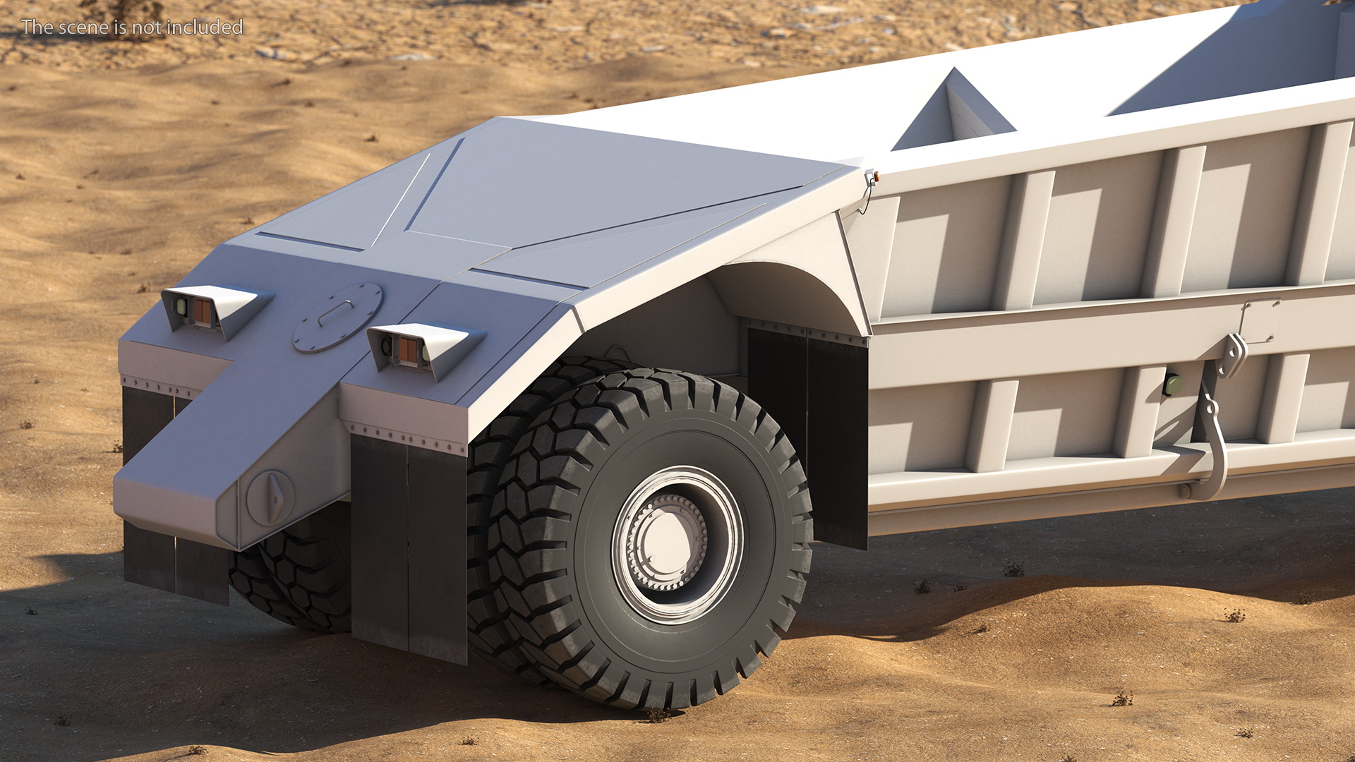 3D model Heavy Duty Dump Trailer Clean Rigged for Maya