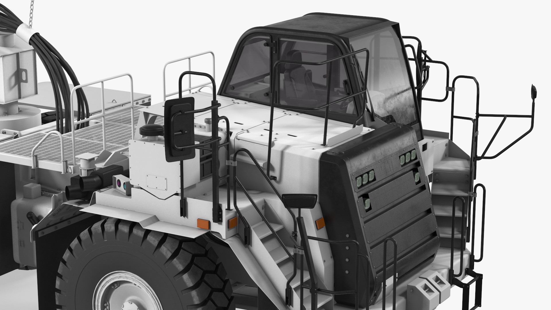 3D model Heavy Duty Dump Trailer Clean Rigged for Maya