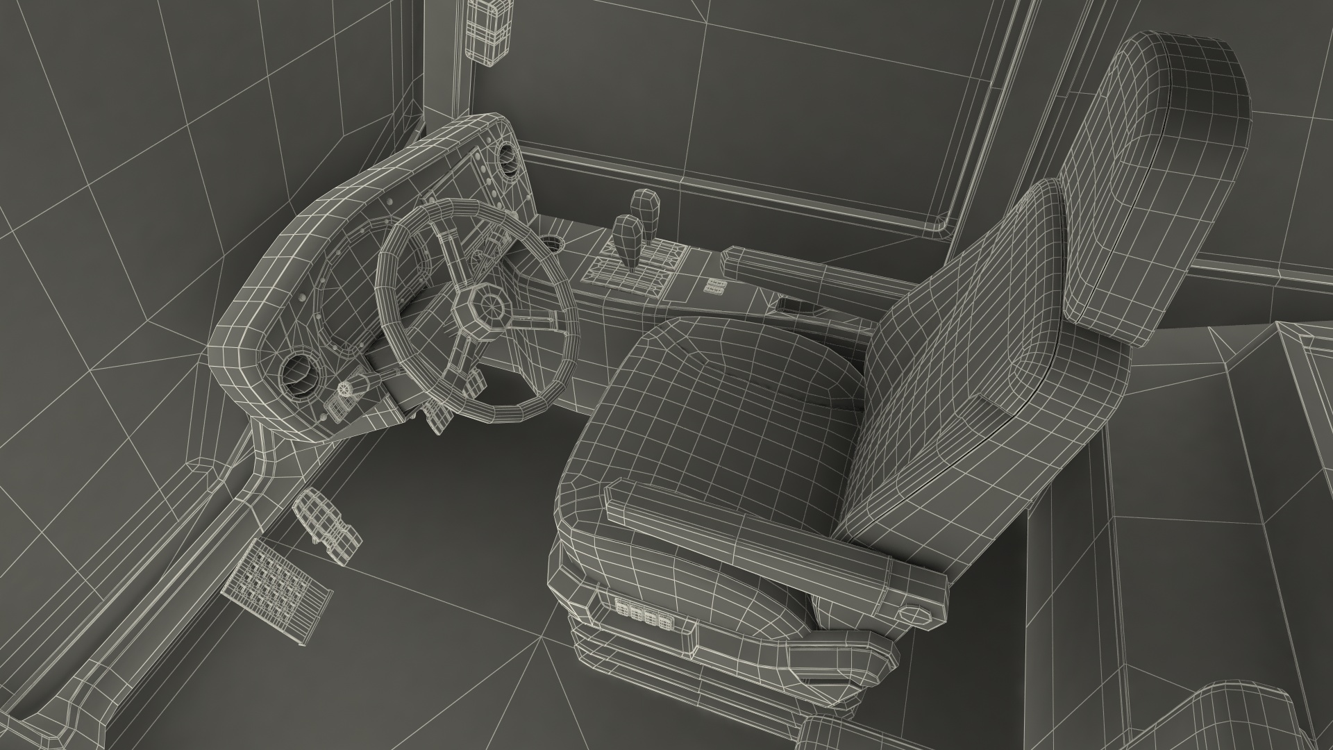3D model Heavy Duty Dump Trailer Clean Rigged for Maya